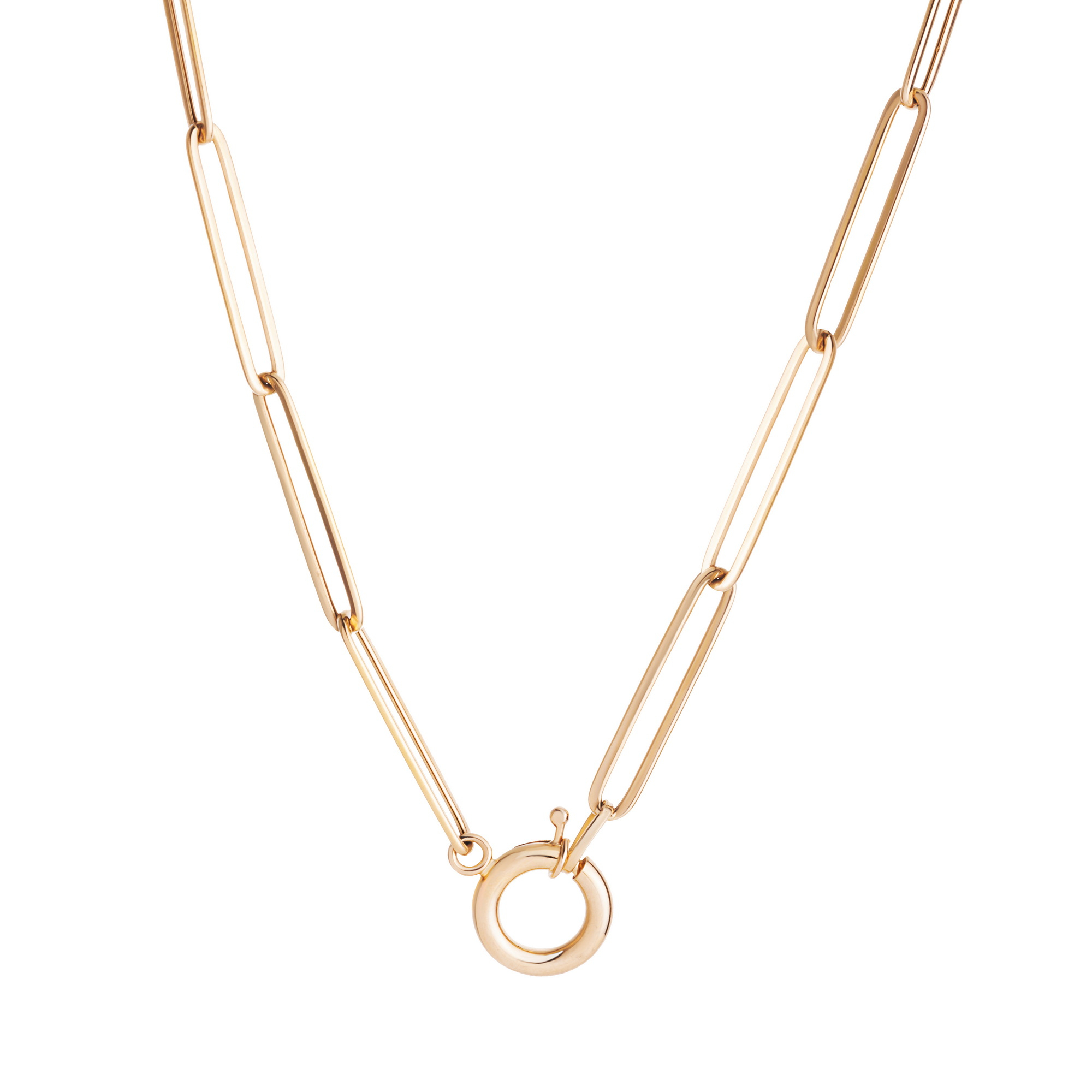 گردنبند طلا 18 عیار زنانه با زنجیر مینیمال گالری شیدا مجد مدل لینک کشیده