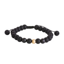 دستبند طلا 18 عیار مردانه گالری شیدا مجد مدل گوی اونیکس