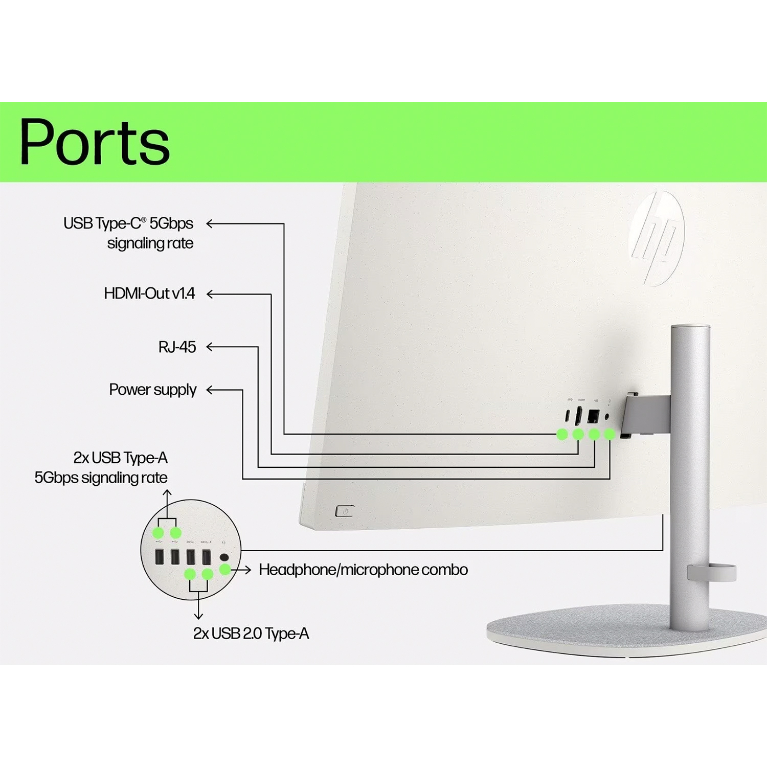 کامپیوتر همه کاره 27 اینچ اچ‌ پی مدل CR0170nh با پردازنده Core i7 1355U رم 32 گیگابایت از نوع DDR4 حافظه داخلی یک ترابایت SSD کارت گرافیک Iris Xe (integrated) نمایشگر از نوع IPS