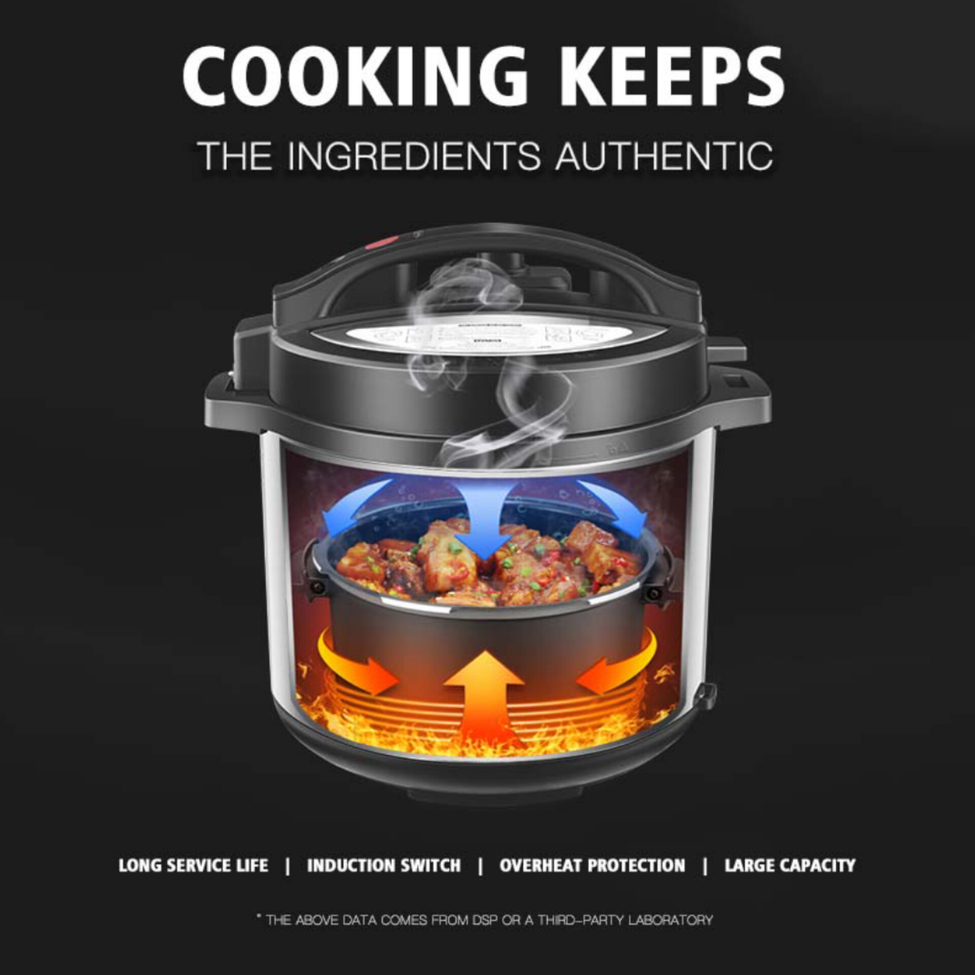 زودپز برقی 6 لیتری دی اس پی مدل KB5008