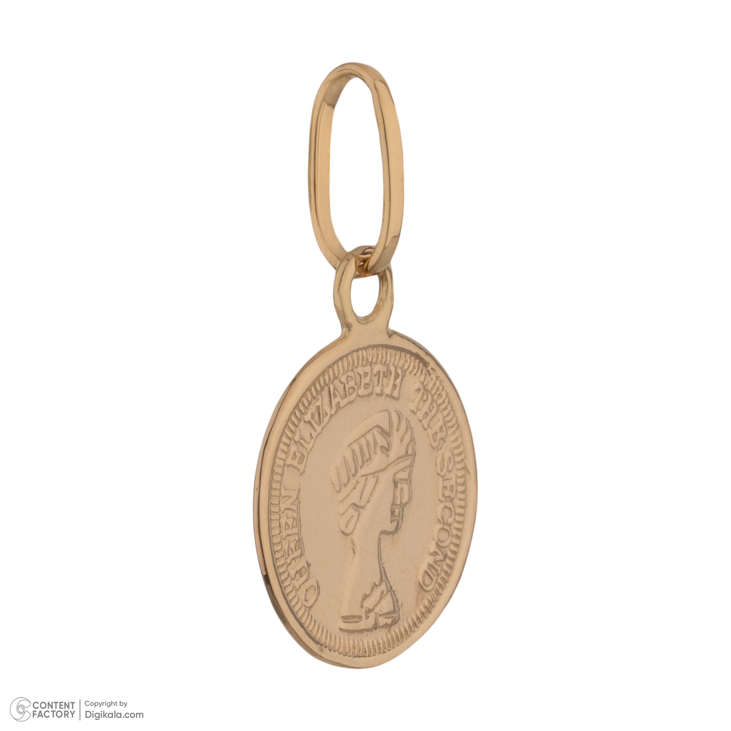 آویز گردنبند طلا 18 عیار زنانه گالری شیدا مجد مدل سکه ملکه