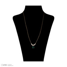 گردنبند طلا 18 عیار زنانه گالری شیدا مجد مدل ارمغان تورمالین