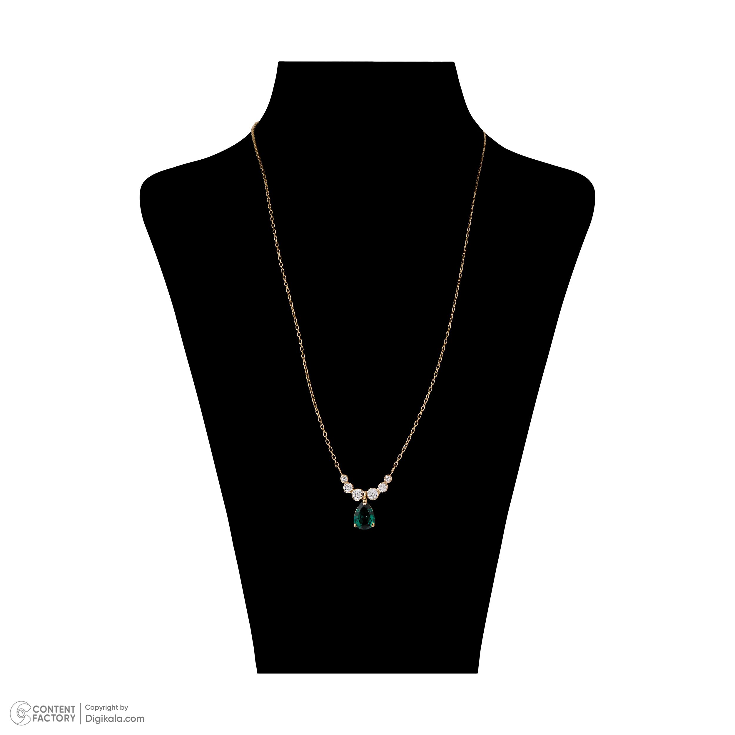 گردنبند طلا 18 عیار زنانه گالری شیدا مجد مدل ارمغان تورمالین