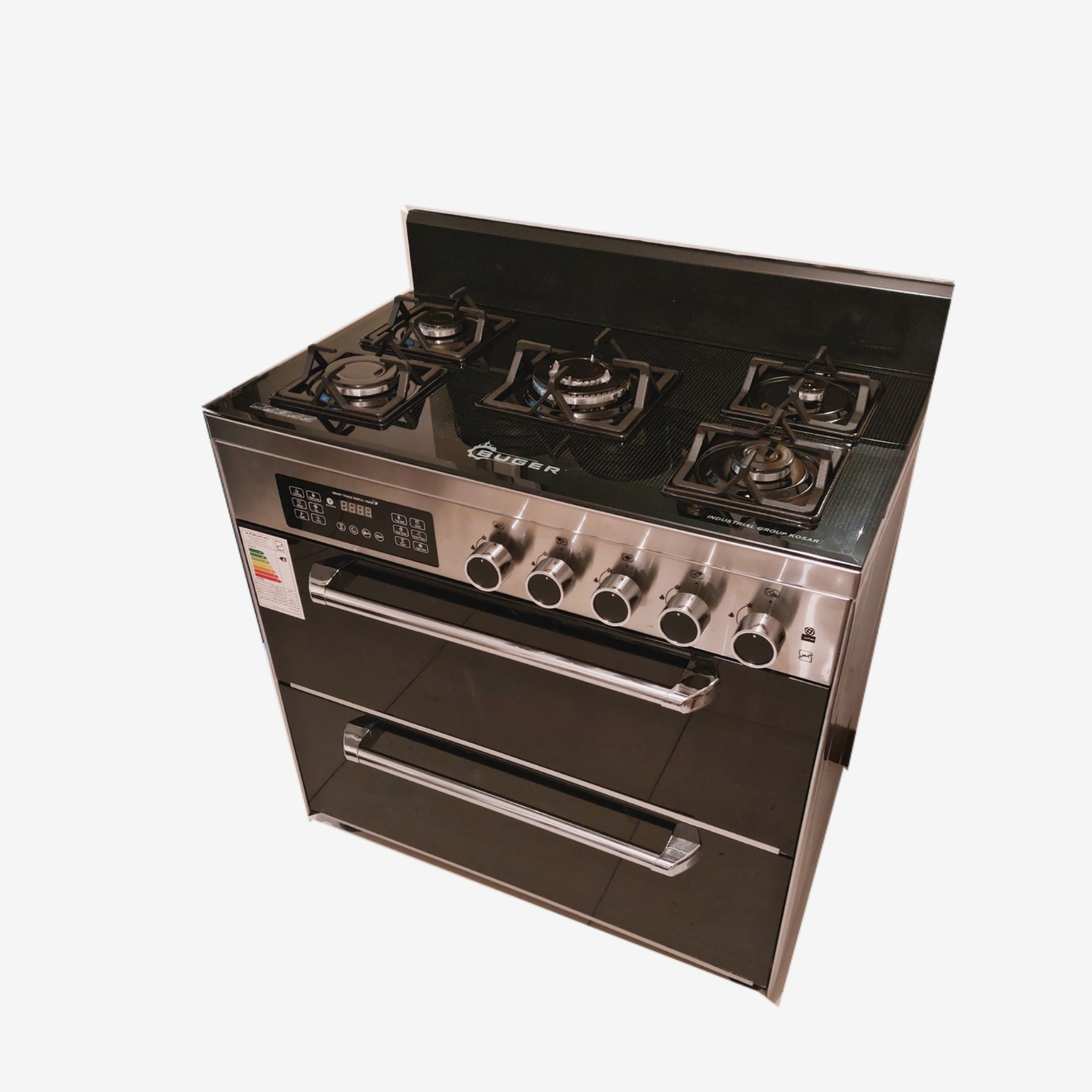 اجاق گاز 5 شعله بوگر مدل 908 استیل