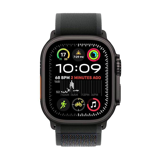 ساعت هوشمند اپل مدل Ultra 2 Black Titanium Case Trail Loop 49mm