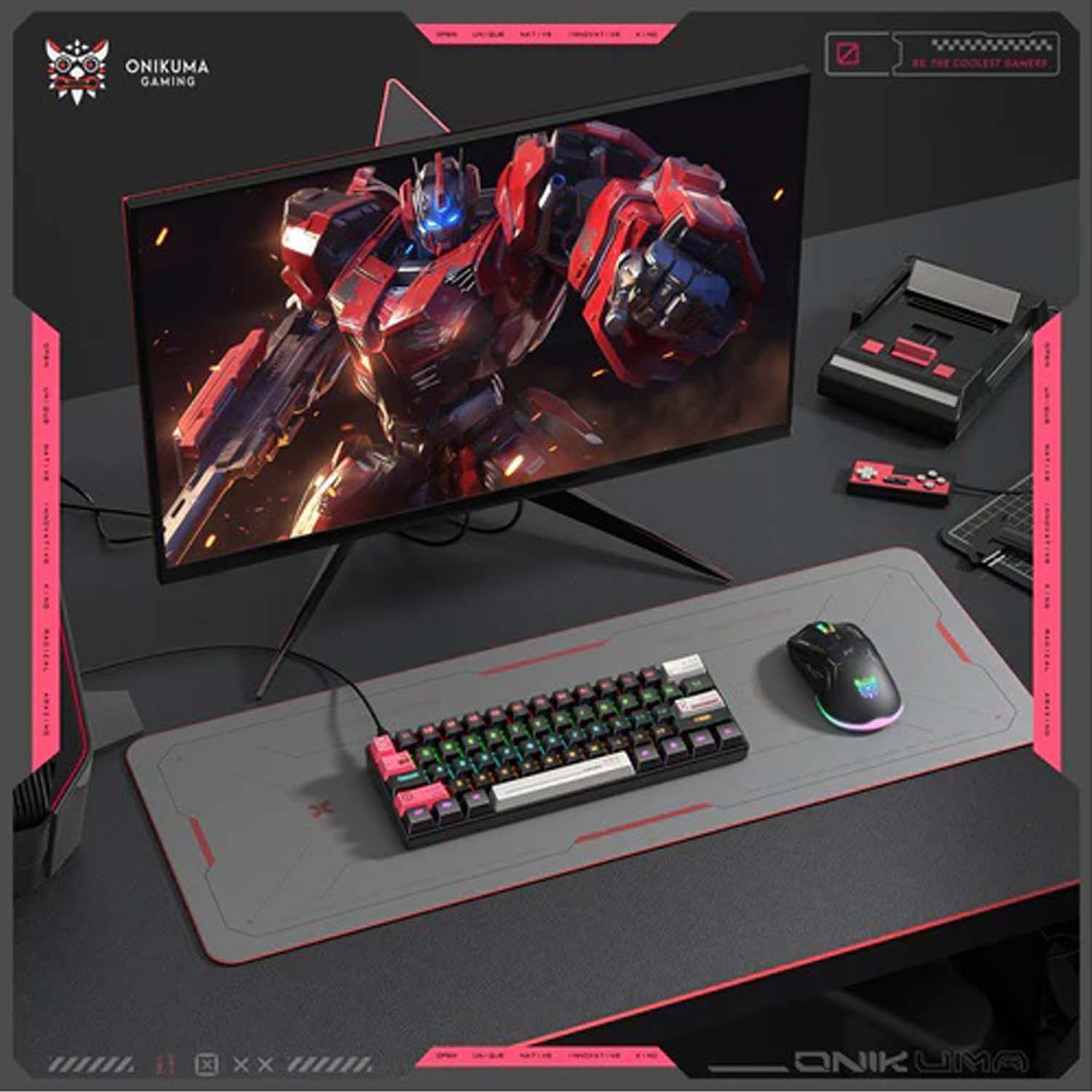 کیبورد گیمینگ اونیکوما مدل G55 RGB، مکانیکال سوییچ قهوه‌ای، Tenkeyless، نورپردازی RGB