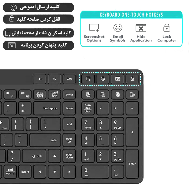 کیبورد و ماوس بی سیم ای فورتک مدل FSTYLER_FB28OOC_AIR2