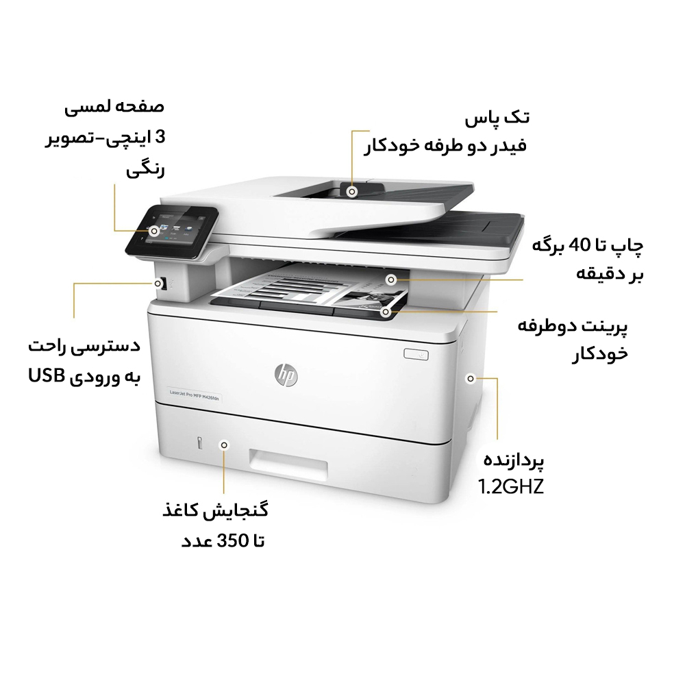 پرینتر چندکاره لیزری اچ پی مدل HP LaserJet Pro MFP M426fdn