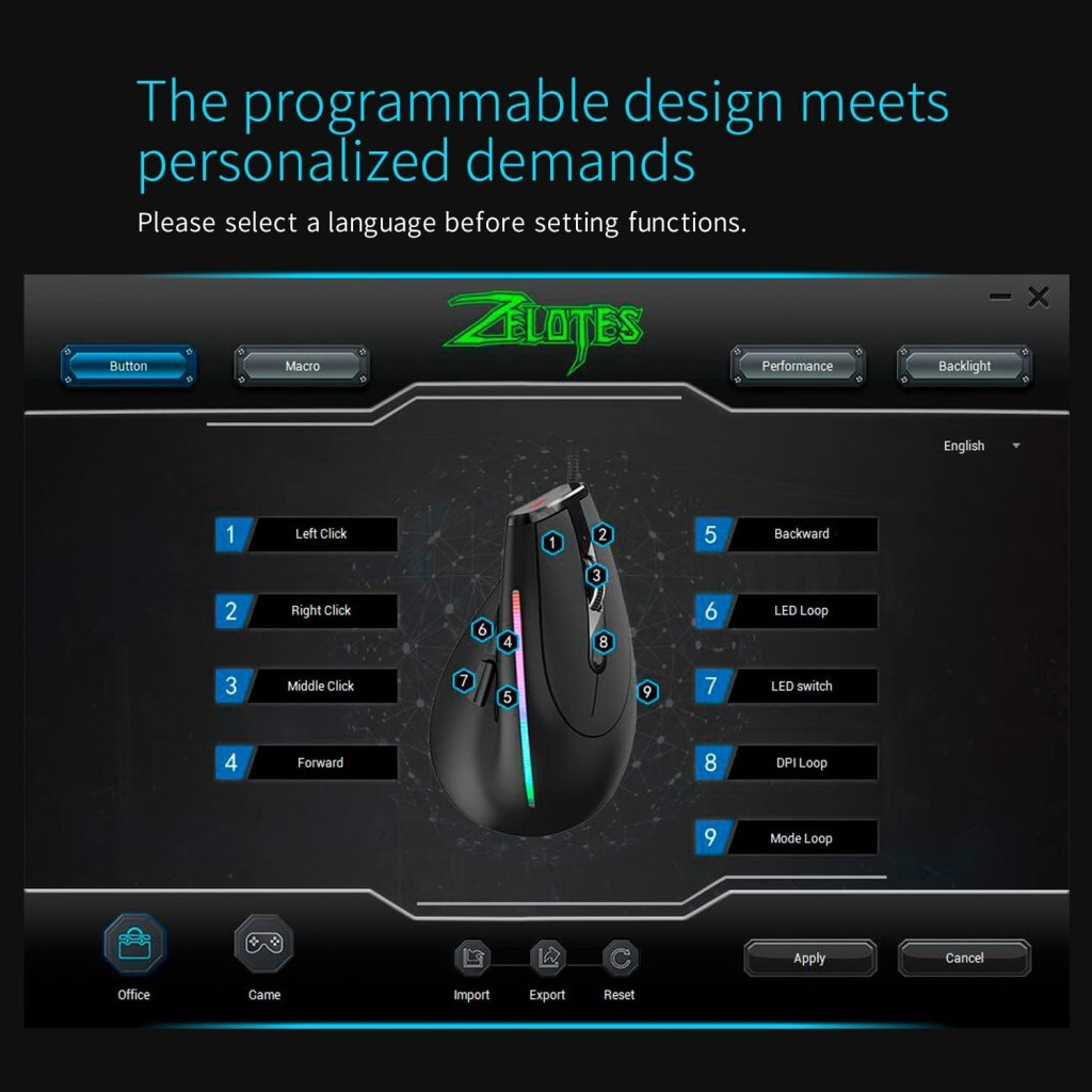 ماوس مخصوص بازی زیلوتس مدل T-50