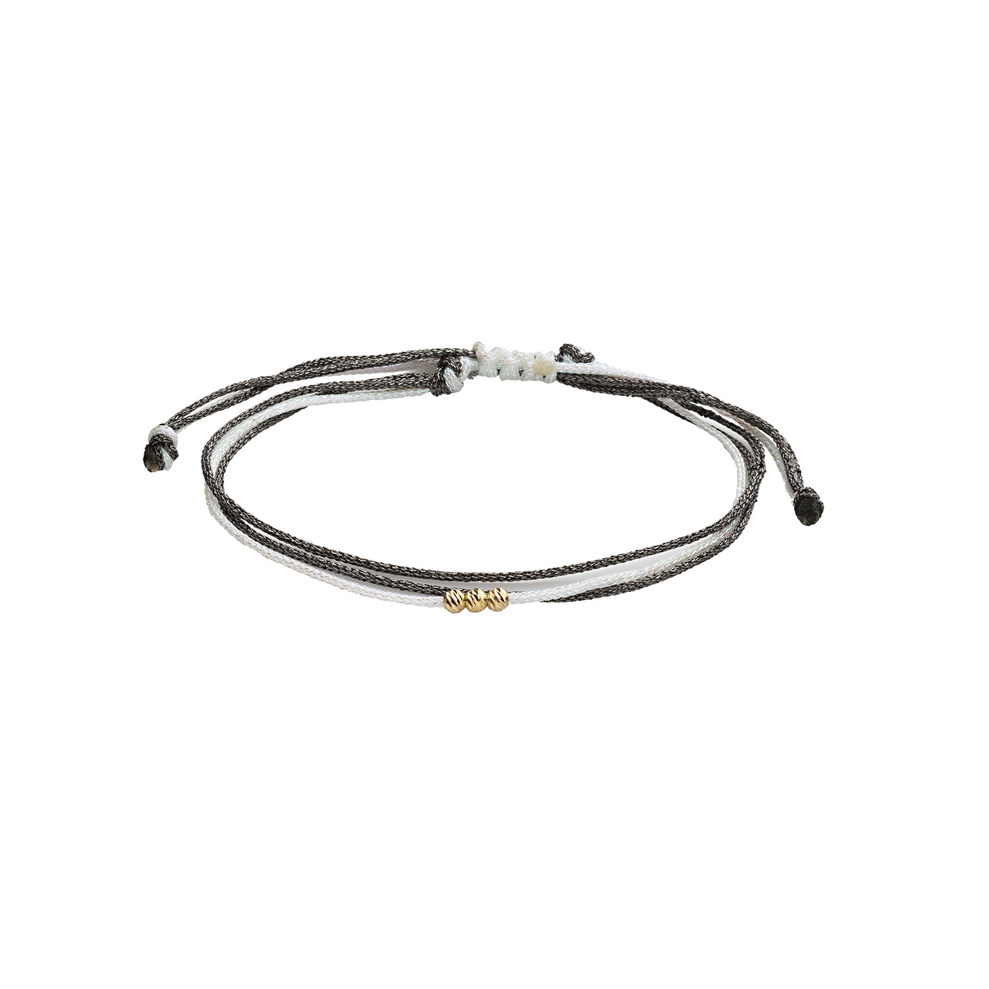 دستبند بند و طلا 18 عیار زنانه گالری شیدا مجد مدل 3 البرنارد نخی لمه