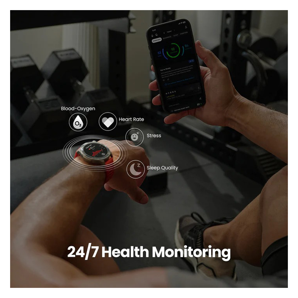 ساعت هوشمند 47 میلی متری امیزفیت مدل Balance 2 با بند سیلیکونی