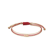 دستبند بند و طلا 18 عیار زنانه گالری شیدا مجد مدل 3 البرنارد نخی لمه