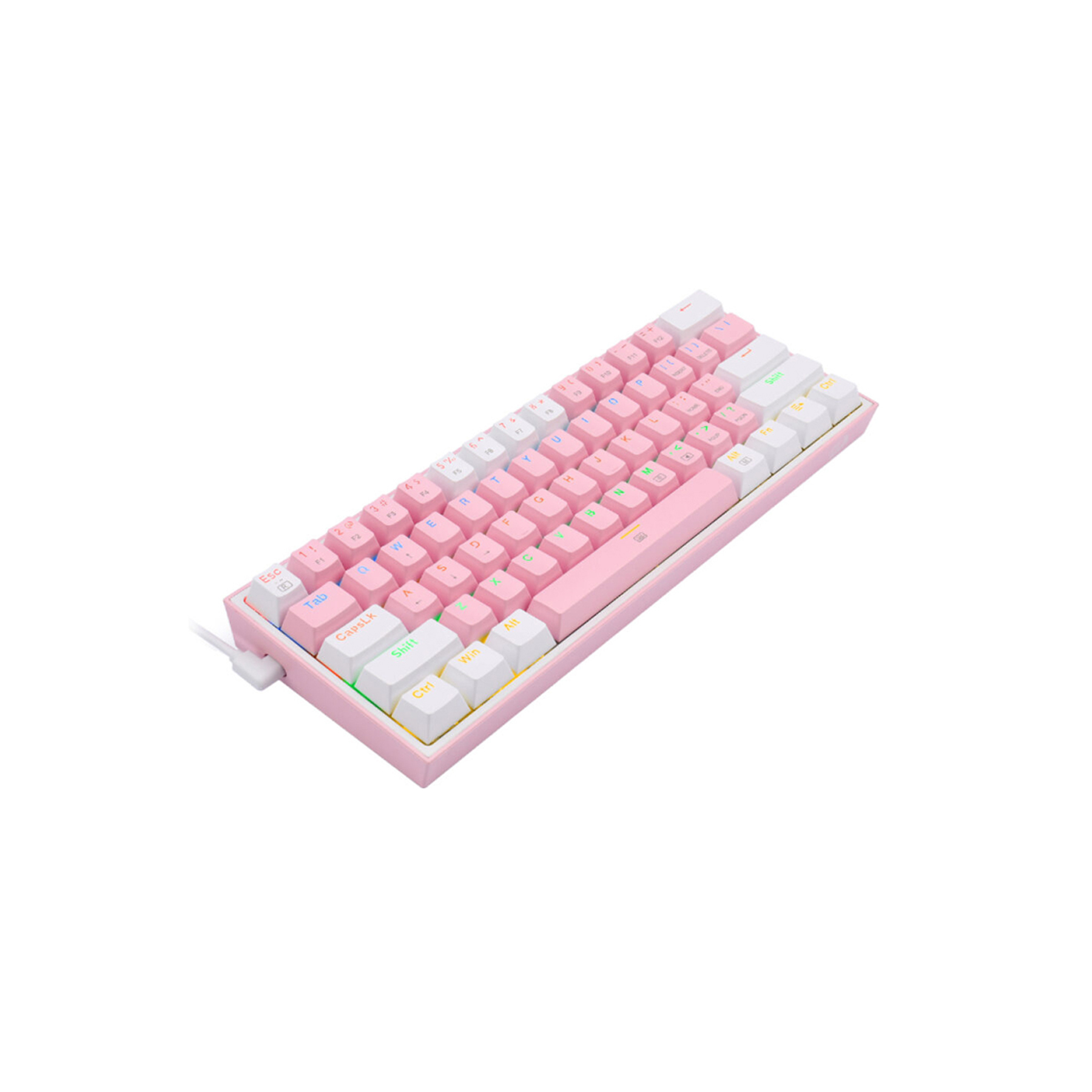 کیبورد مخصوص بازی ردراگون مدل FIZZ K617-PINK/WHITE