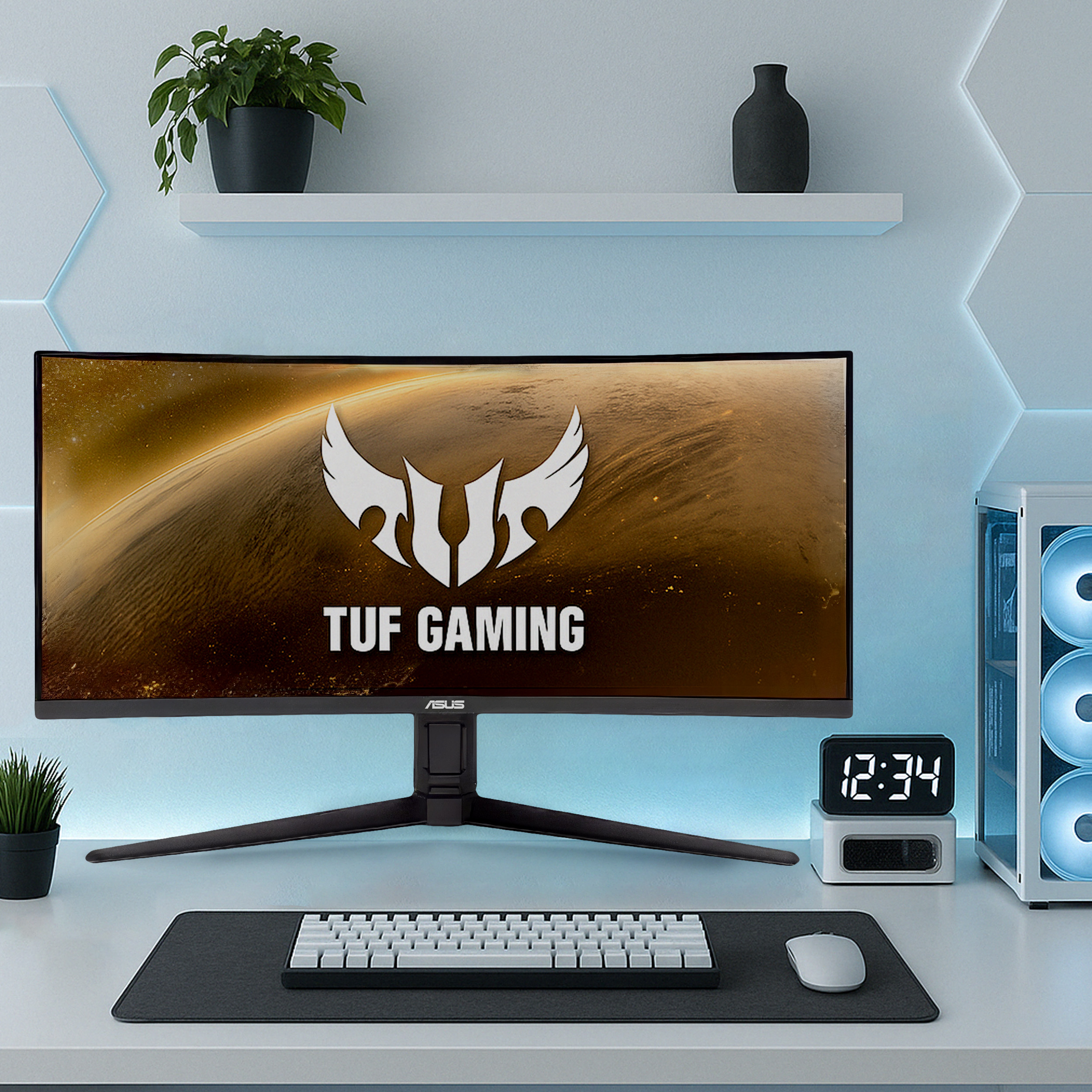 مانیتور خمیده گیمینگ 34 اینچ ایسوس مدل TUF GAMING VG34VQL1B