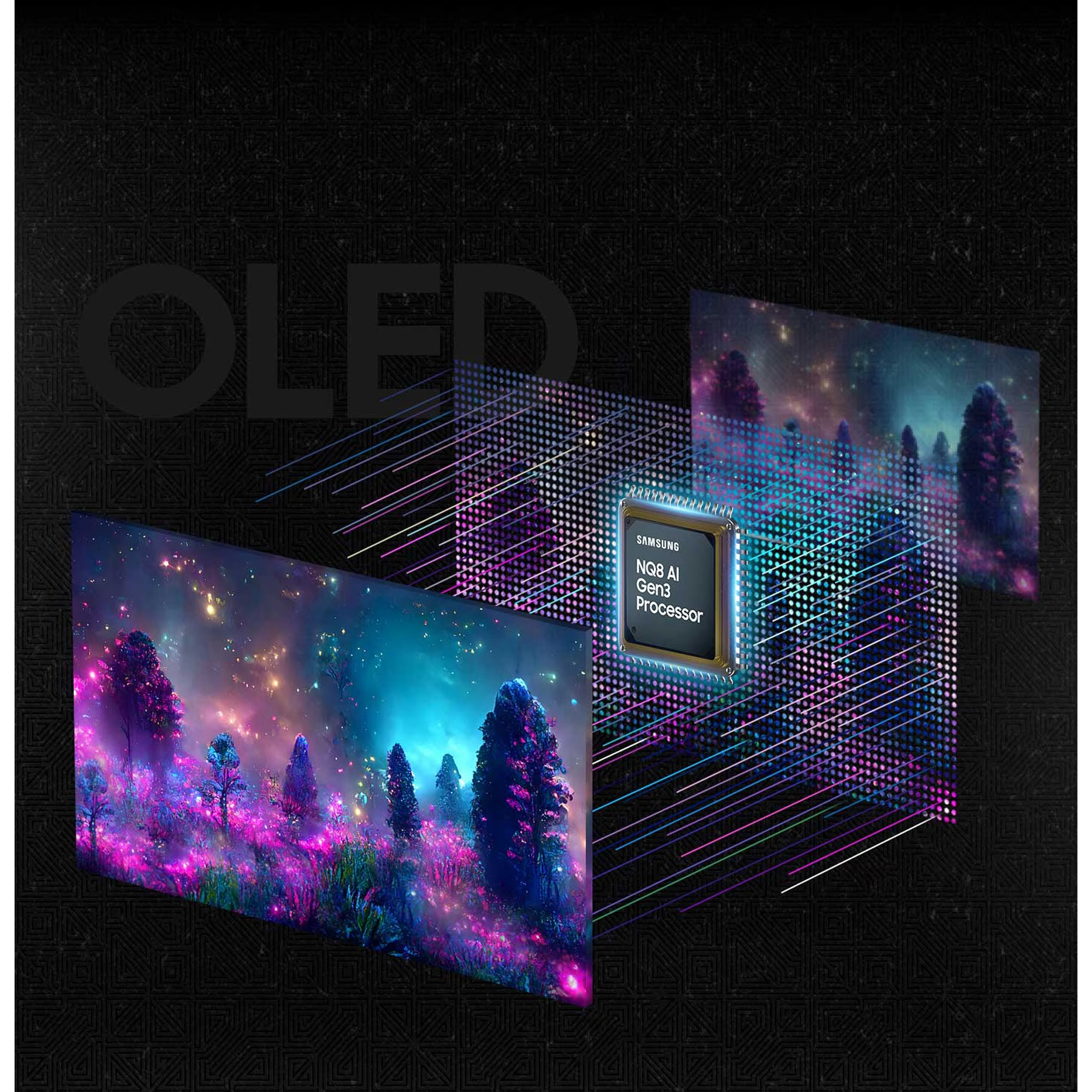 مانیتور گیمینگ 32 اینچ سامسونگ مدل Odyssey G80SD LS32DG802SMXUE، رزولوشن 4K UHD، پنل OLED، نرخ بروزرسانی 240 هرتز، با نسبت تصویر 16:9، دارای اسپیکر داخلی، دارای پورت HDMI و DisplayPort