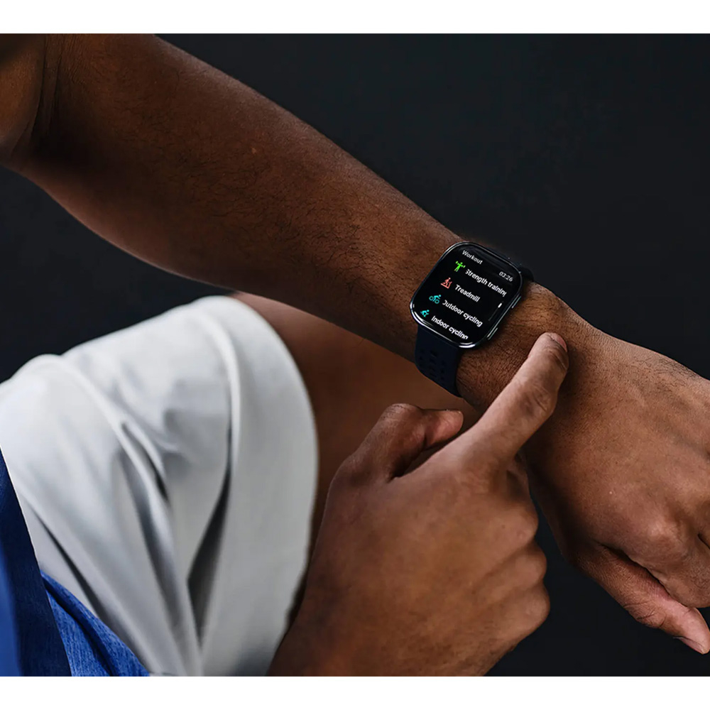 ساعت هوشمند 46 میلیمتری امیزفیت مدل Bip 6 با بند سیلیکونی