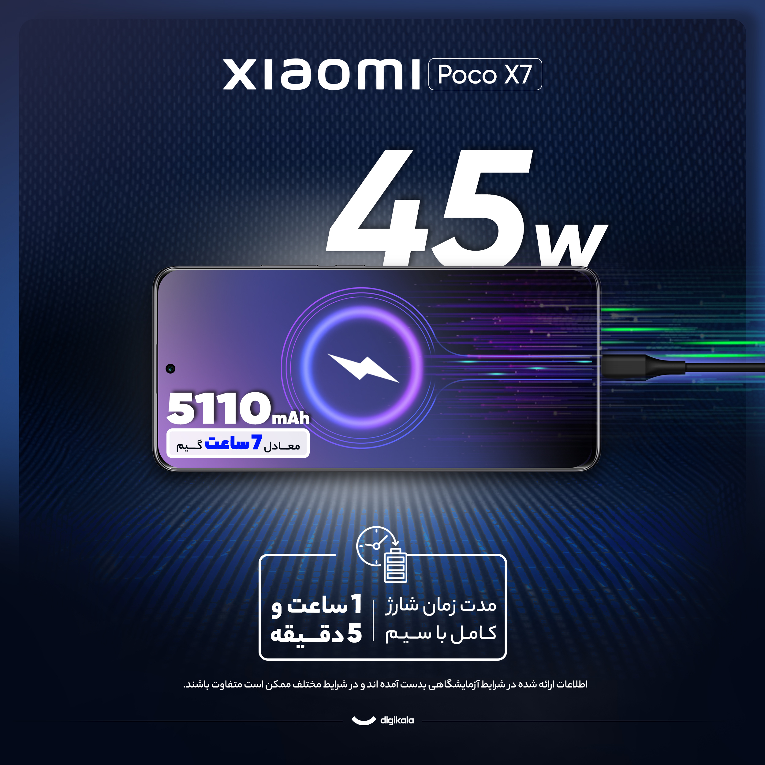 گوشی موبایل شیائومی مدل Poco X7 دو سیم کارت ظرفیت 512 گیگابایت و رم 12 گیگابایت - گلوبال