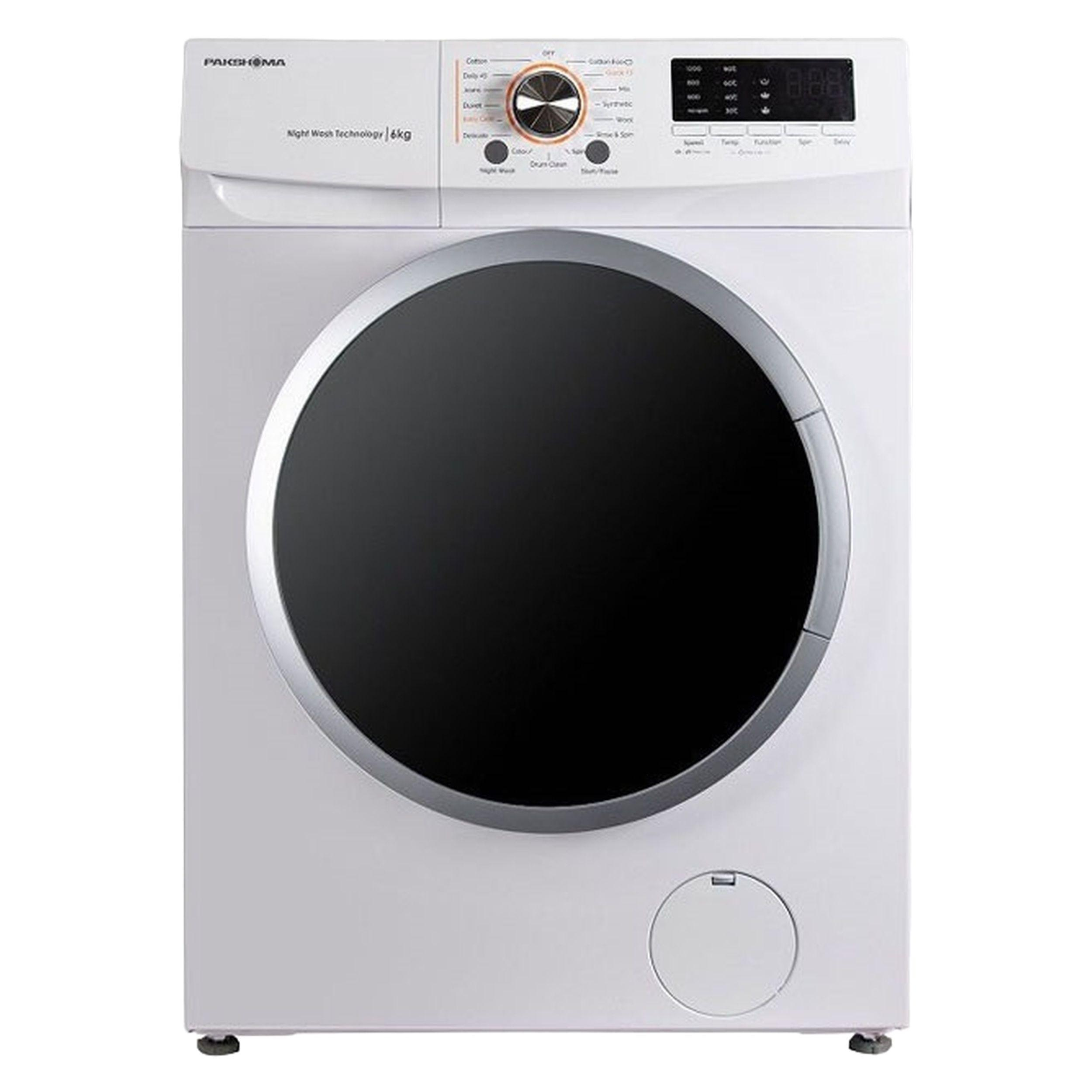 ماشین لباسشویی پاکشوما مدل UWF 20800 WT ظرفیت 8 کیلوگرم