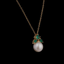 گردنبند طلا 18 عیار زنانه گالری شیدا مجد مدل بالیو تورمالین