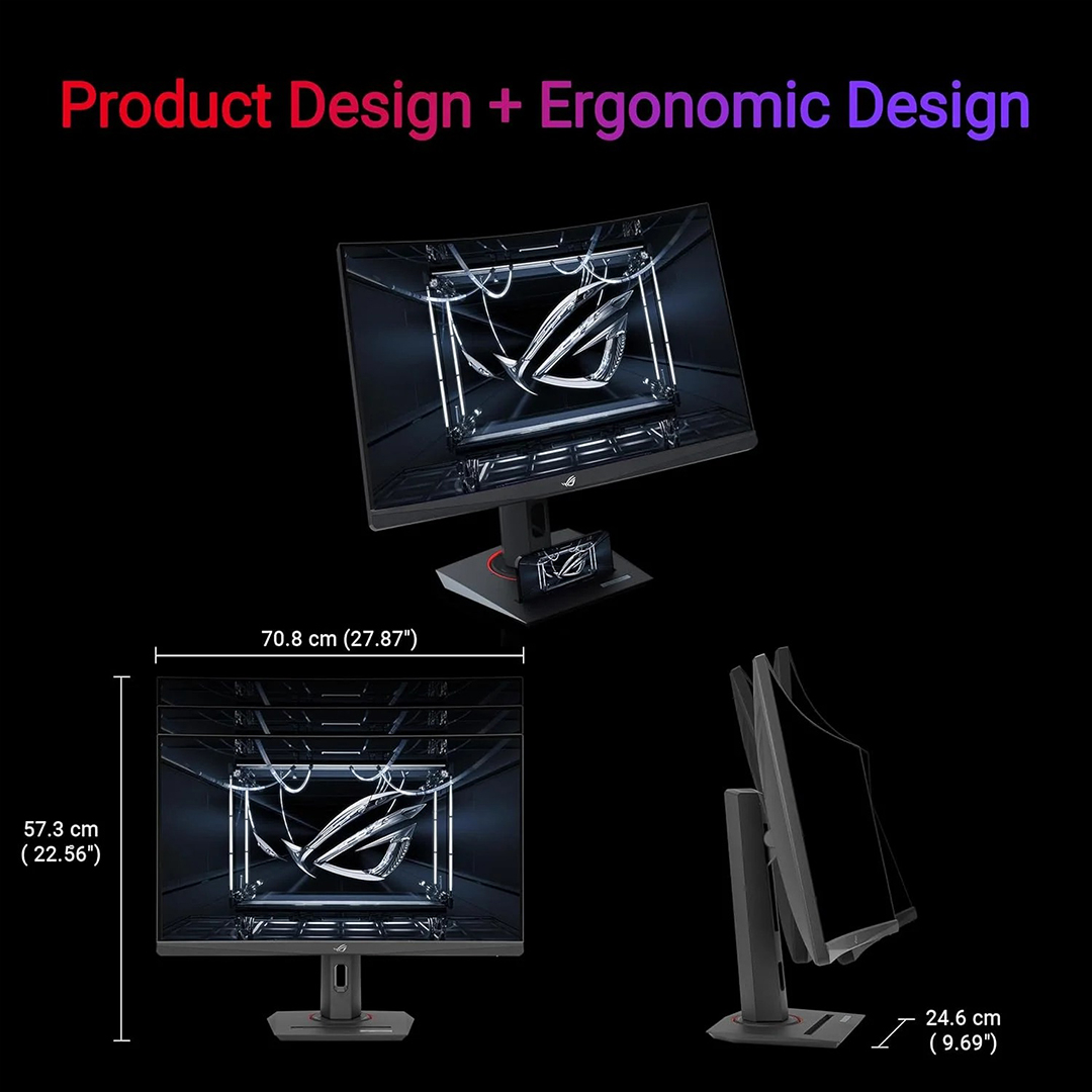 مانیتور خمیده گیمینگ ایسوس مدل ROG STRIX XG32WCMS سایز 32 اینچ