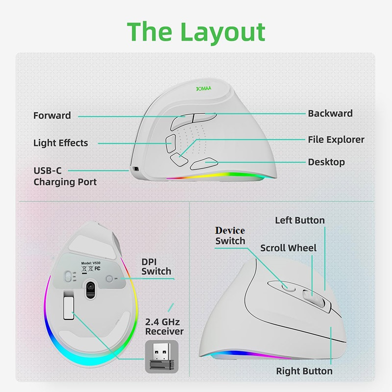 ماوس بی سیم جوما مدل V530