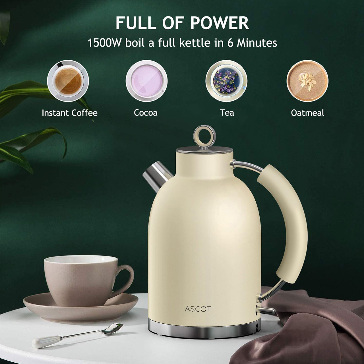 کتری برقی آسکوت مدل K 1 گنجایش 1.5 لیتر