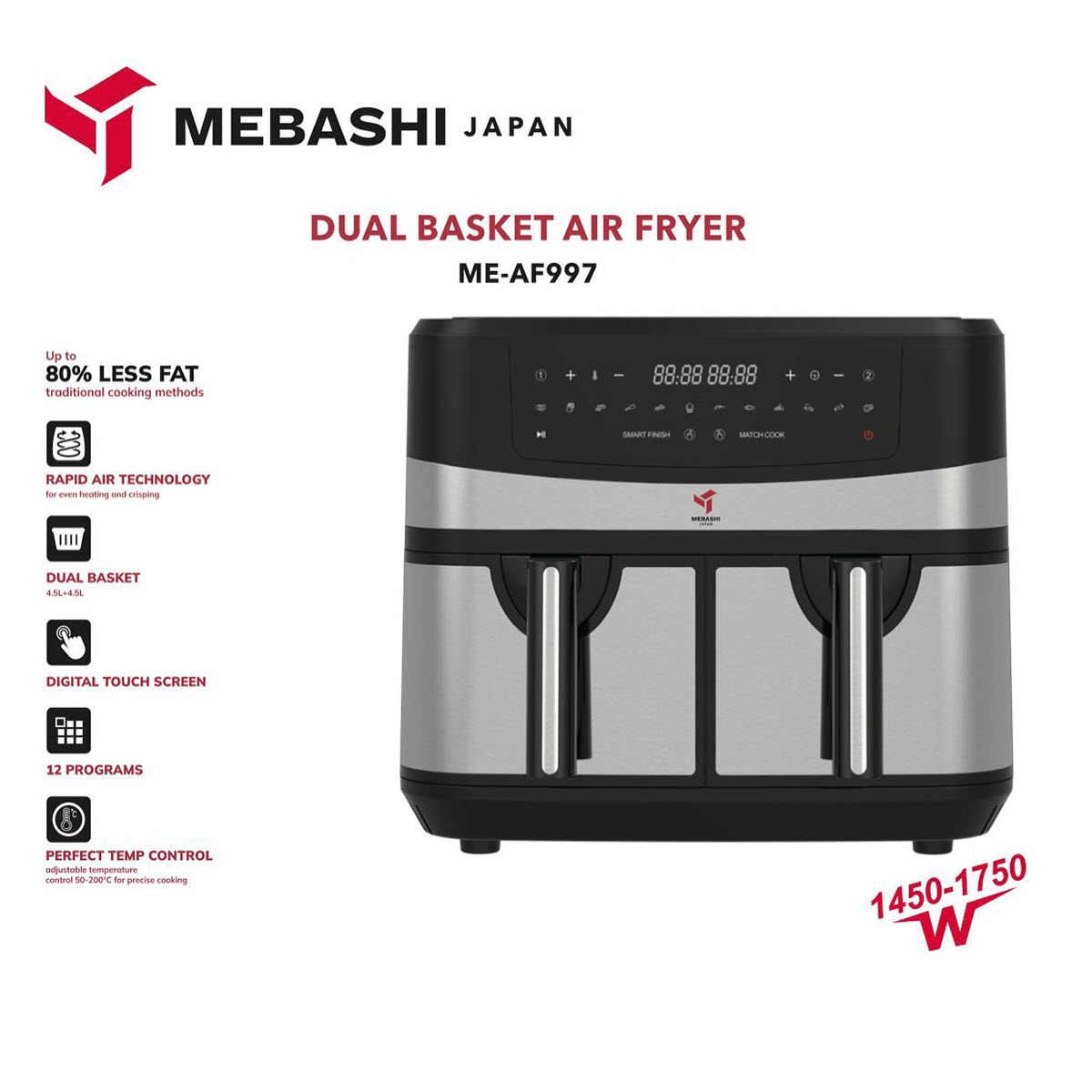 سرخ کن بدون روغن مباشی مدل Air Fryer ME-AF997