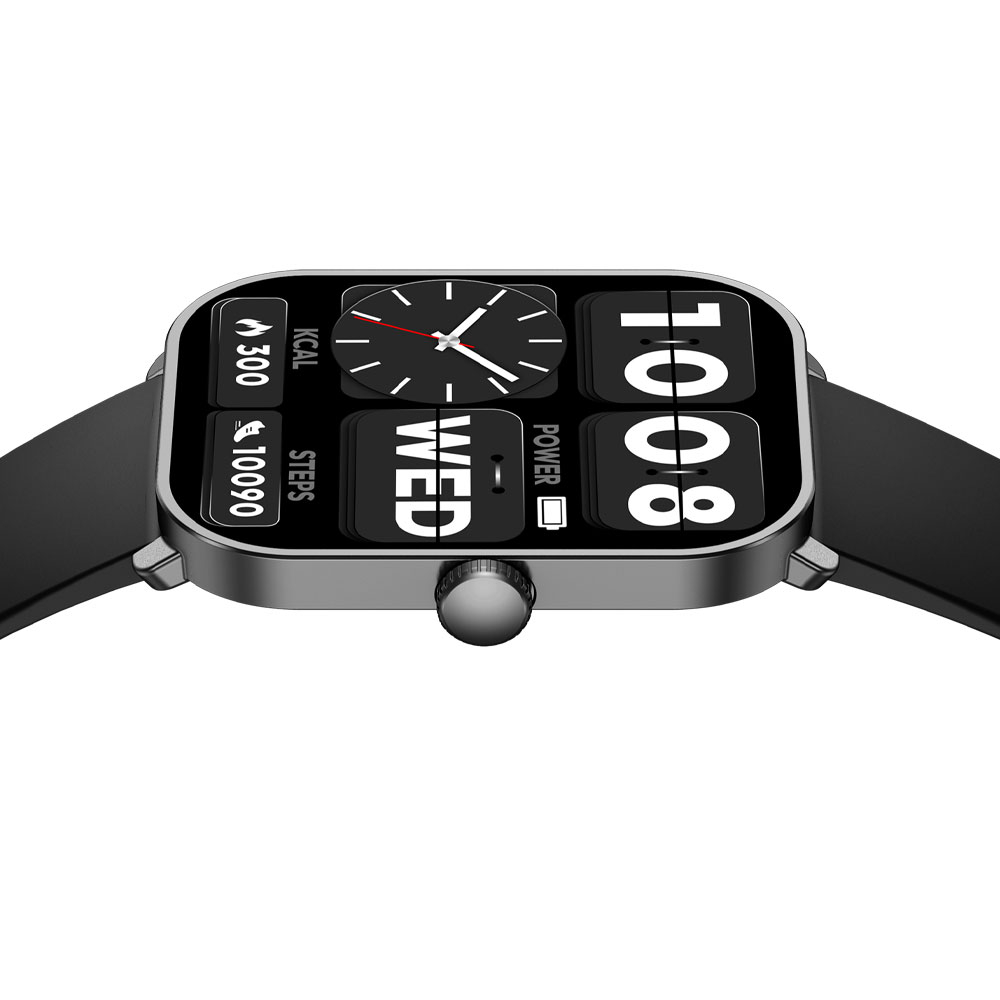 ساعت هوشمند گلوریمی مدل GS2 SE مناسب برای ورزش، کنترل سطح اکسیژن خون، شمارش ضربان قلب، پایش وضعیت خواب، نمایش وضعیت آب و هوا با بند سیلیکونی