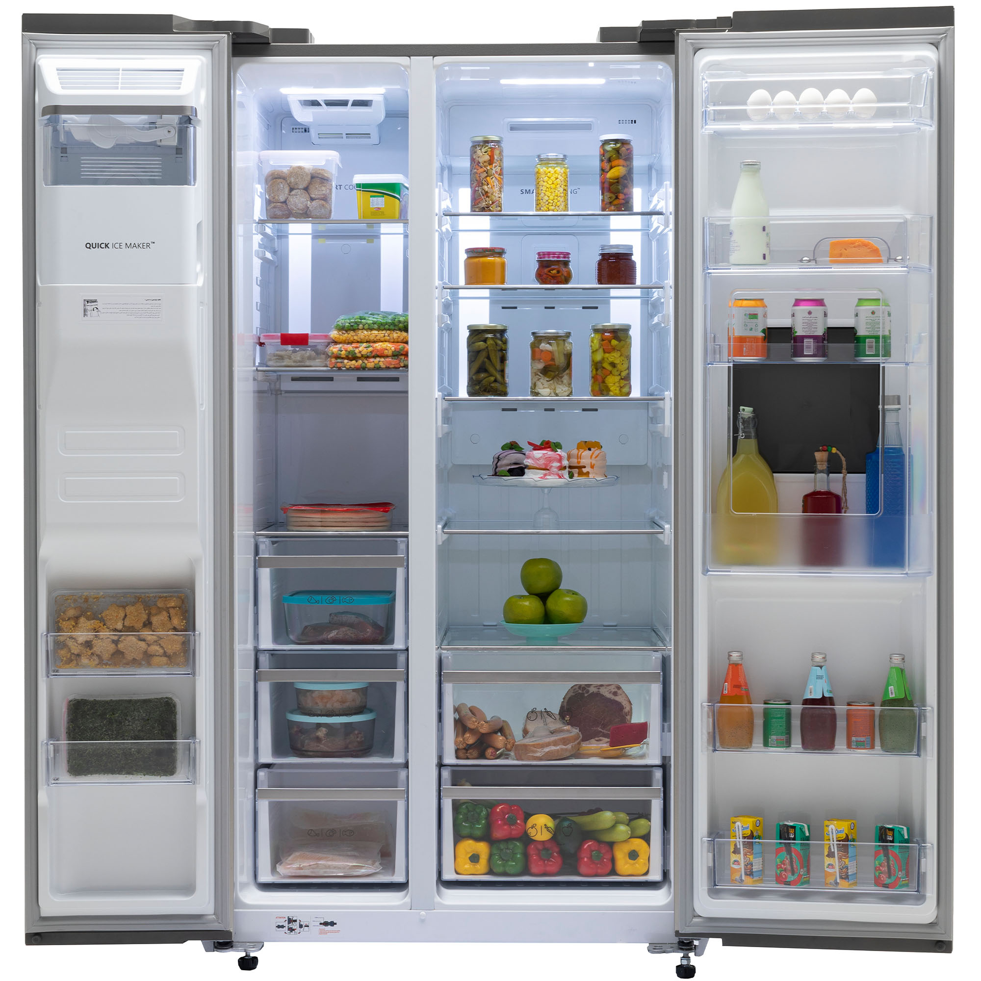 یخچال و فریزر ساید بای ساید 27 فوت اسنوا مدل SN8-2028SS