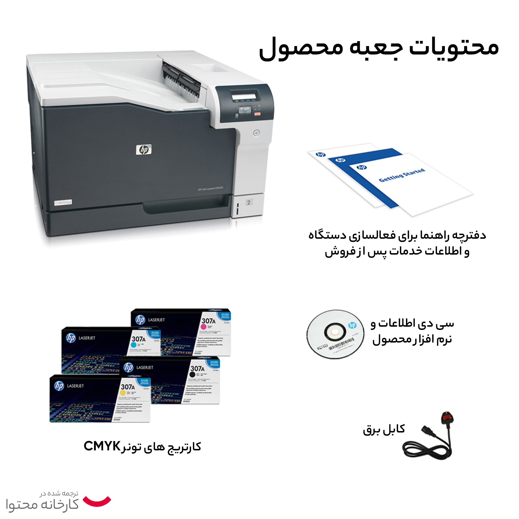 پرینتر لیزری رنگی اچ پی مدل LaserJet Proffesional CP5225dn