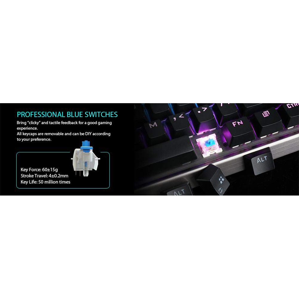 کیبورد مخصوص بازی ردراگون مدل SURA K563 RGB