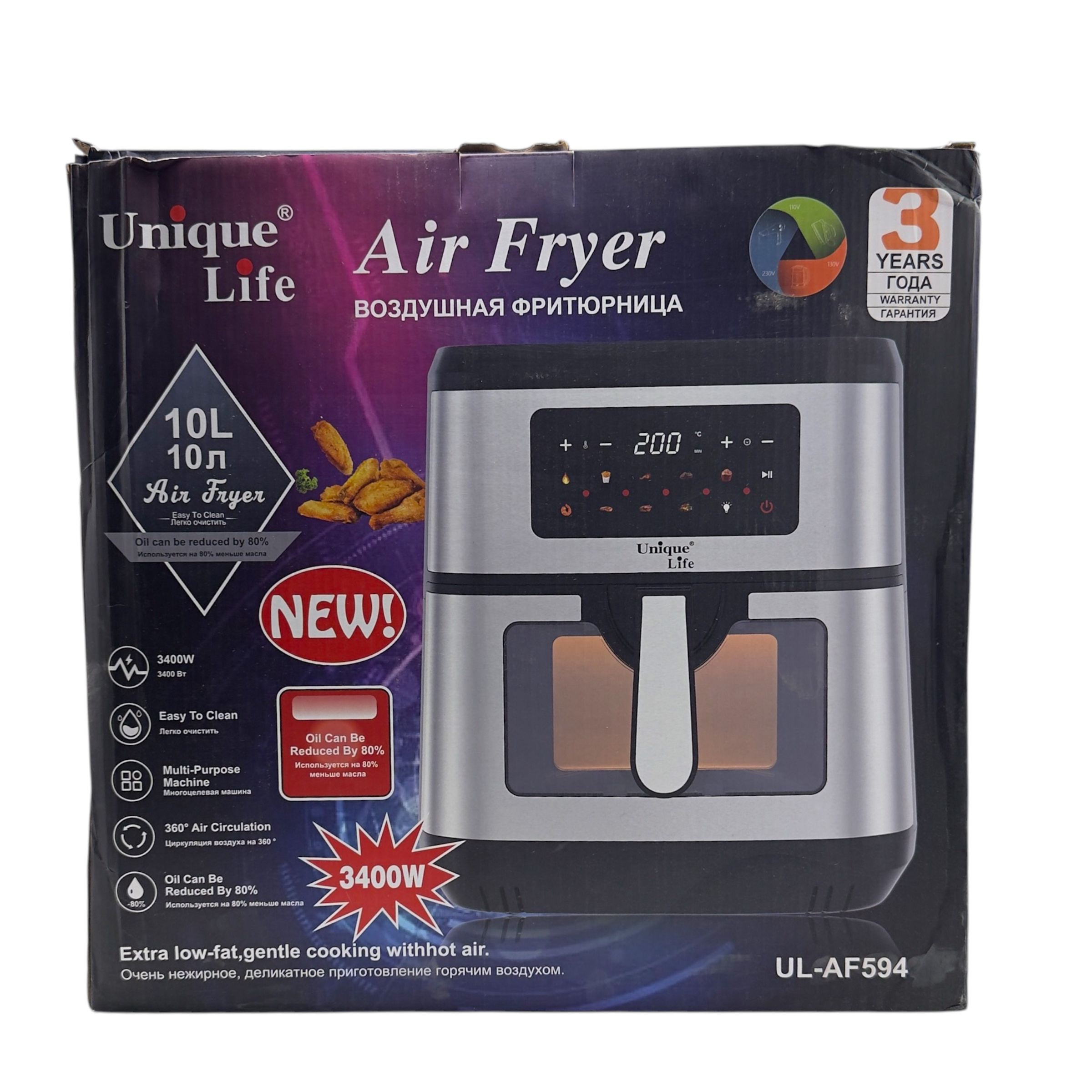 سرخ کن بدون روغن 10 لیتری یونیک لایف مدل UL-AF594