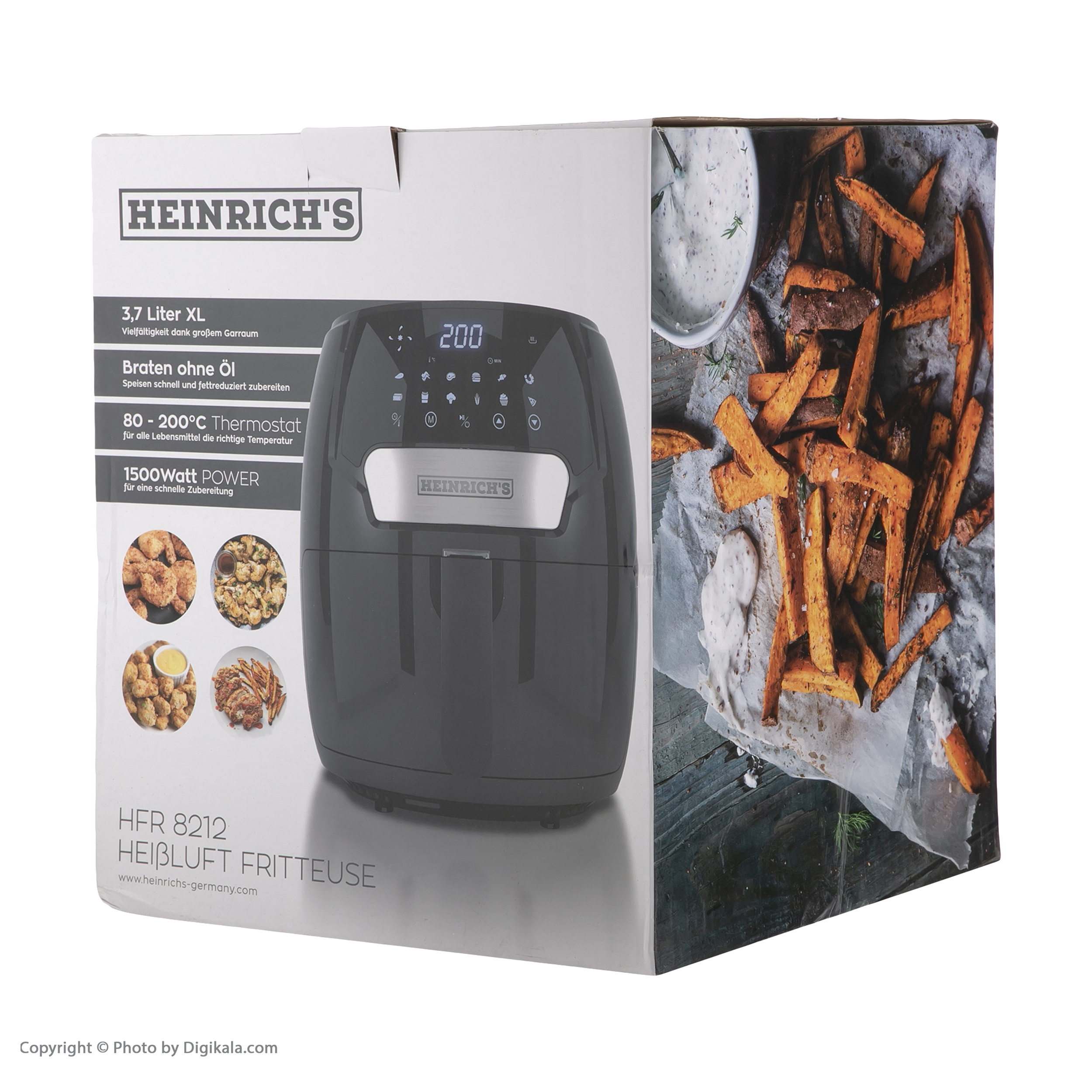 سرخ کن بدون روغن هنریچ مدل Air fryer HRF-8212