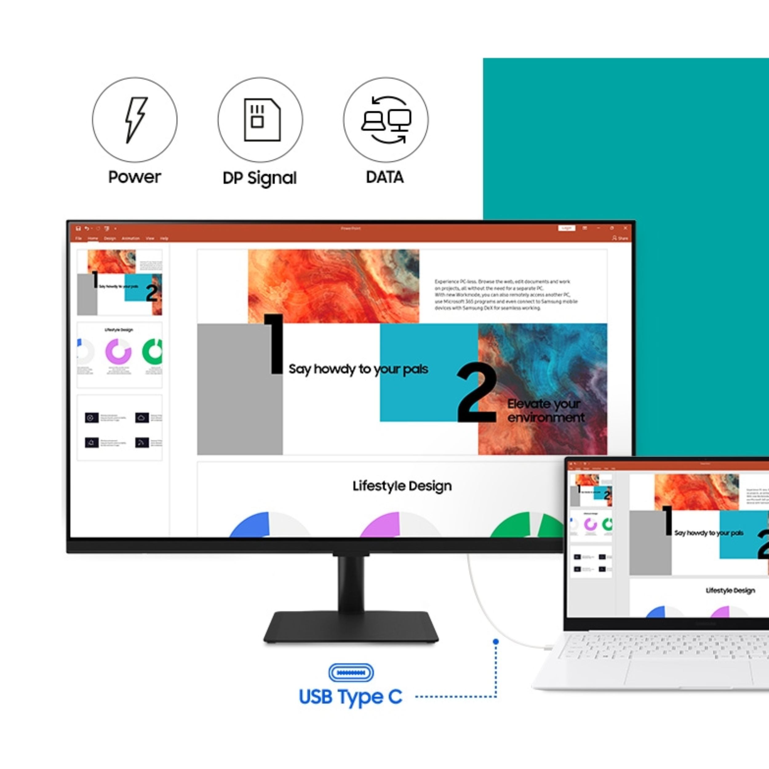 مانیتور هوشمند سامسونگ مدل LS43BM700UMX سایز 43 اینچ
