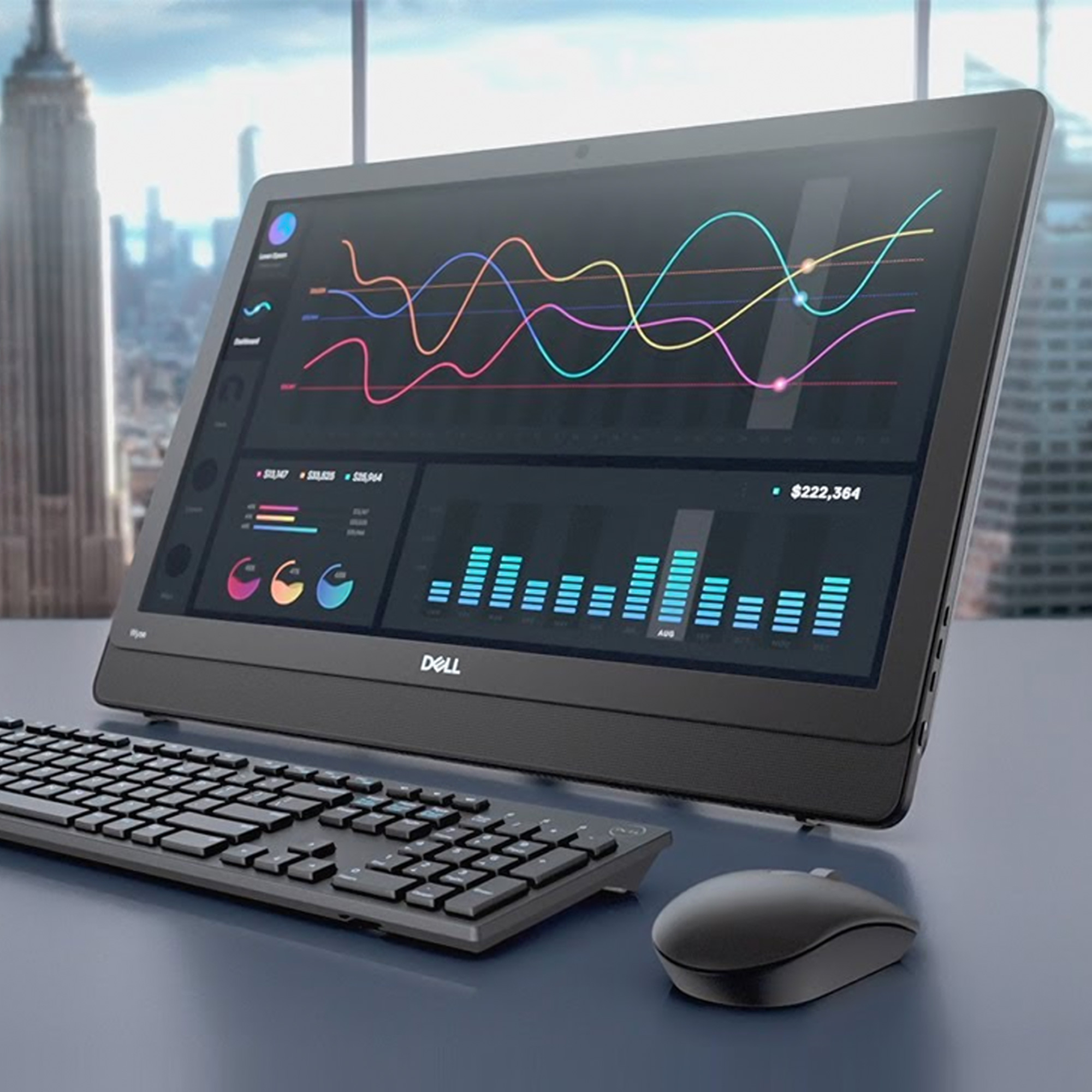 کامپیوتر همه کاره 23.8 اینچ دل مدل B-5470-Celeron J4105-8GB DDR4-128GB SSD