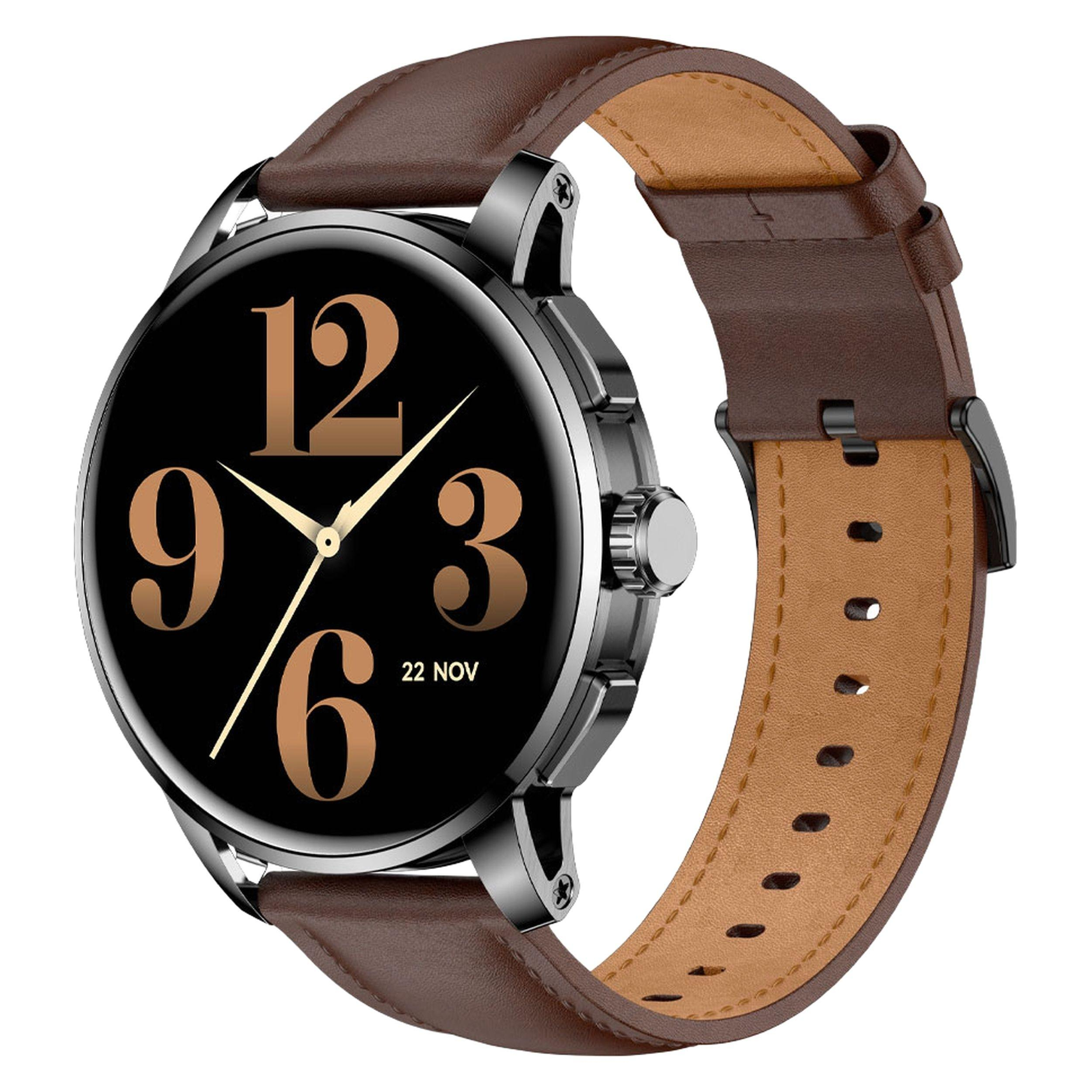 ساعت هوشمند گلوریمی مدل Artist مناسب برای ورزش، کنترل سطح اکسیژن خون، شمارش ضربان قلب، پایش وضعیت خواب با بند چرم