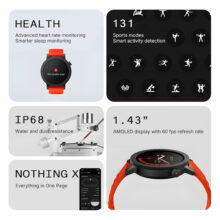 ساعت هوشمند 47 میلی‌متری ناتینگ مدل CMF Watch Pro 3 با بند سیلیکونی