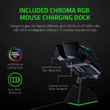 ماوس بی سیم مخصوص بازی ریزر مدل Basilisk Ultimate With wireless charging Dock