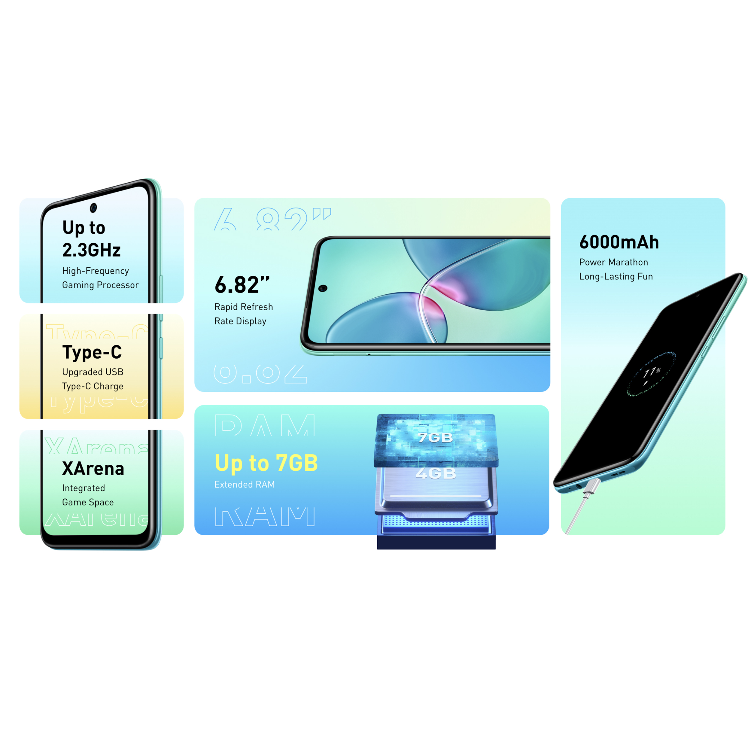 گوشی موبایل  اینفینیکس مدل HOT 12 PLAY X6816C دو سیم کارت ظرفیت 64 گیگابایت و رم 4 گیگابایت