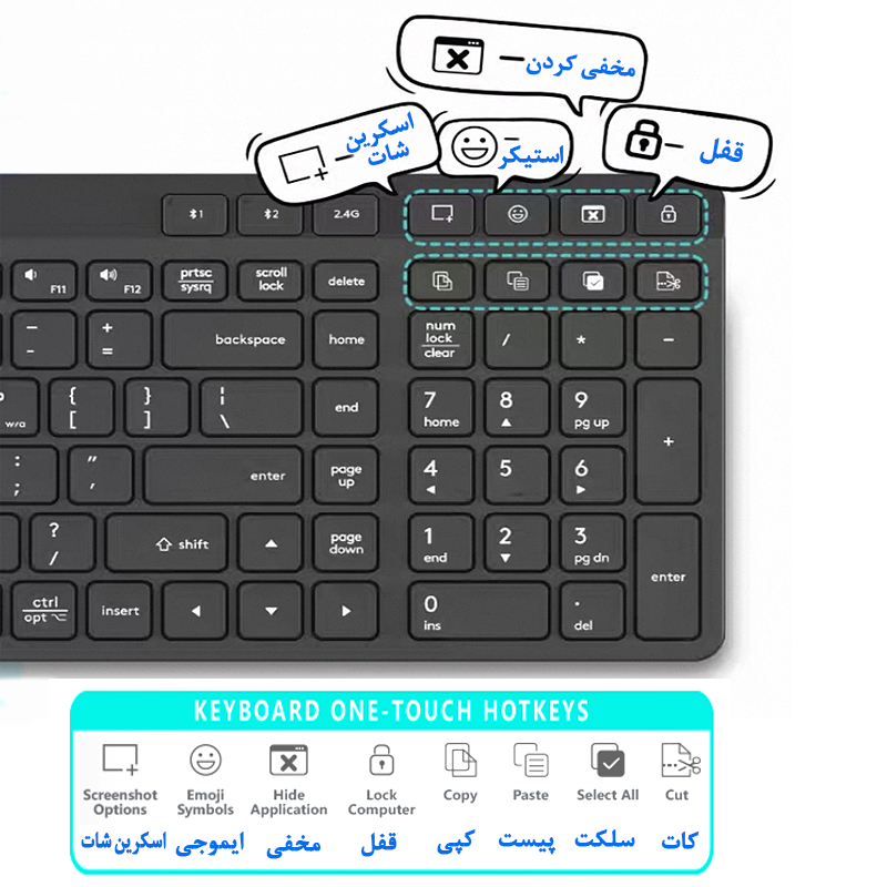 کیبورد و ماوس بی سیم ای فورتک مدل FSTYLER_FB28OOC_AIR2