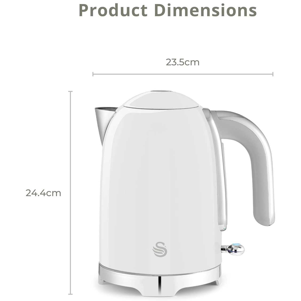 کتری برقی سوان مدل SK19026WHT گنجایش 1.7 لیتر