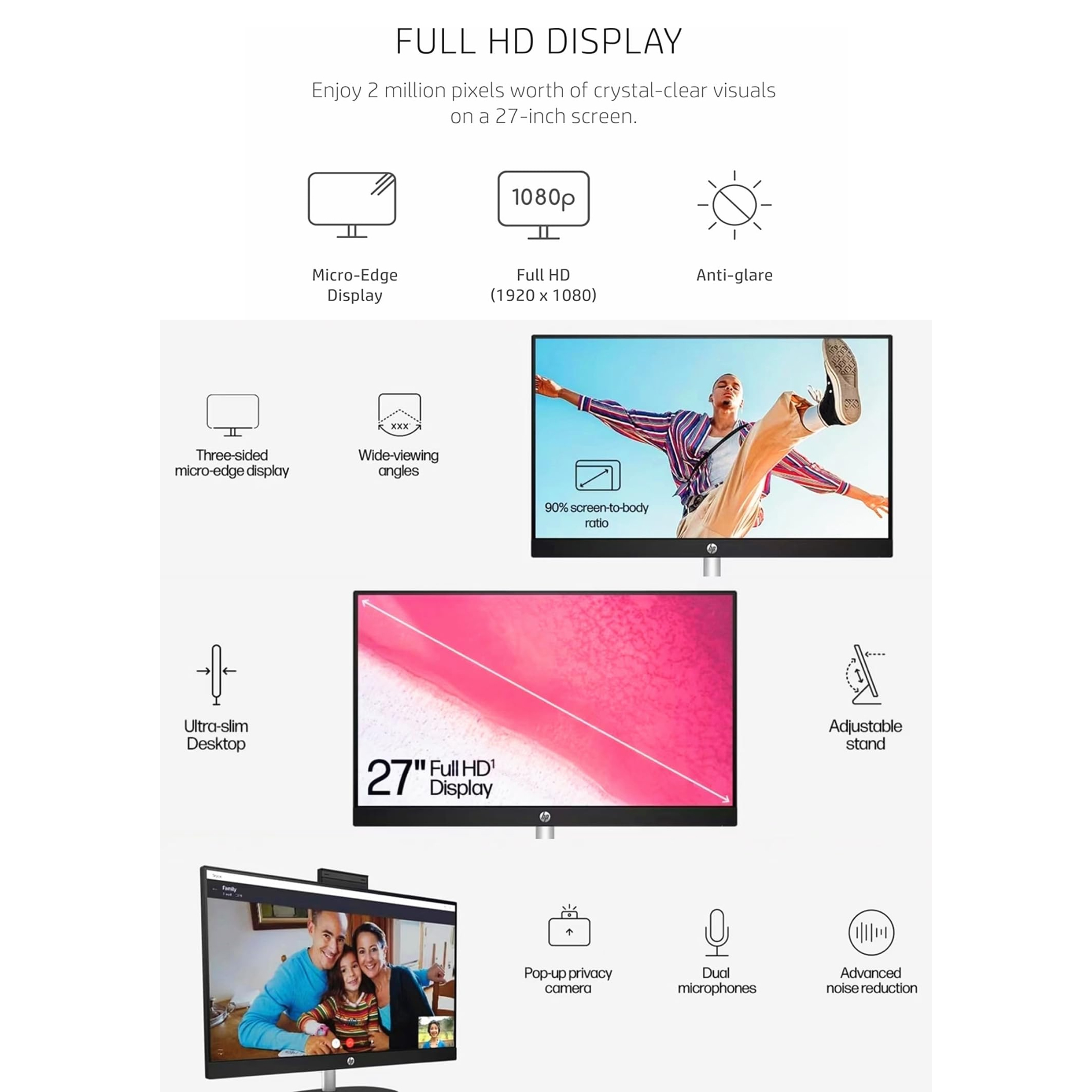 کامپیوتر همه کاره 27 اینچ اچ پی مدل CR0086nh-i7 1355U 8GB 512SSD UHD