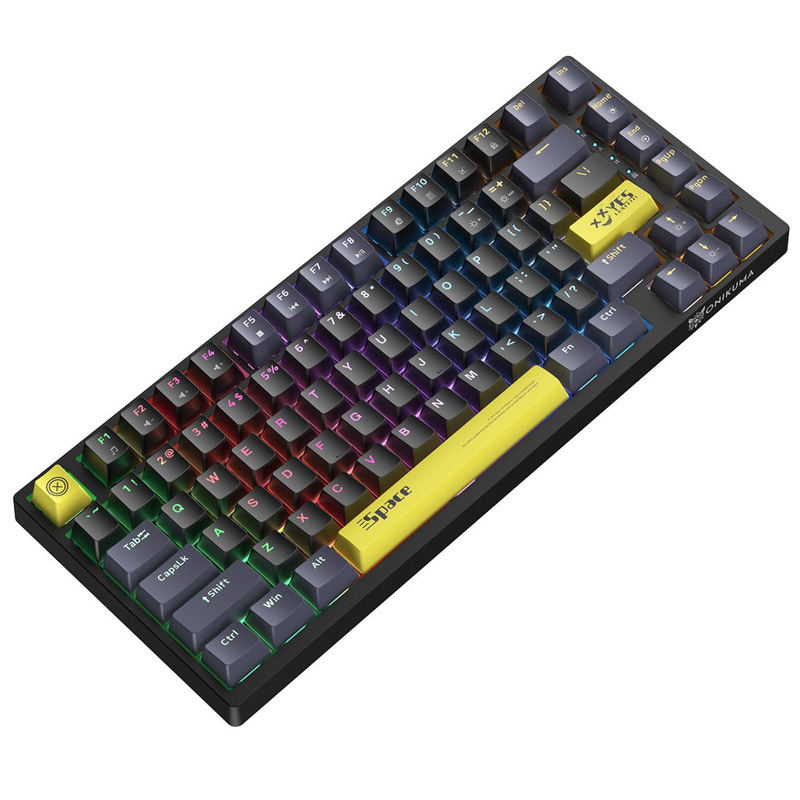 کیبورد گیمینگ بی سیم اونیکوما مدل G52، مکانیکال سوییچ آبی ، Tenkeyless، نورپردازی RGB