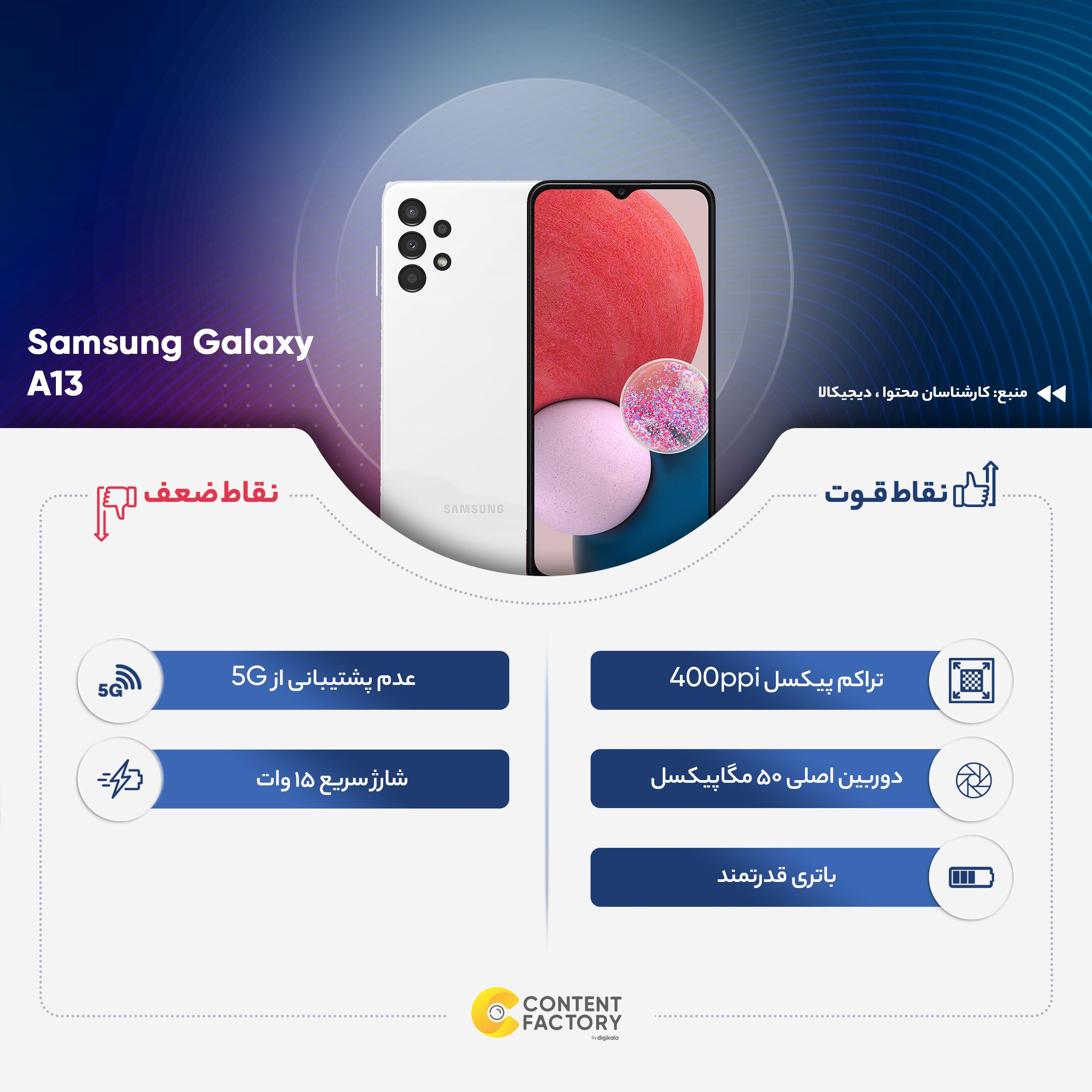 گوشی موبایل سامسونگ مدل Galaxy A13 SM-A137F/DS دو سیم کارت ظرفیت 64 گیگابایت و رم 4 گیگابایت