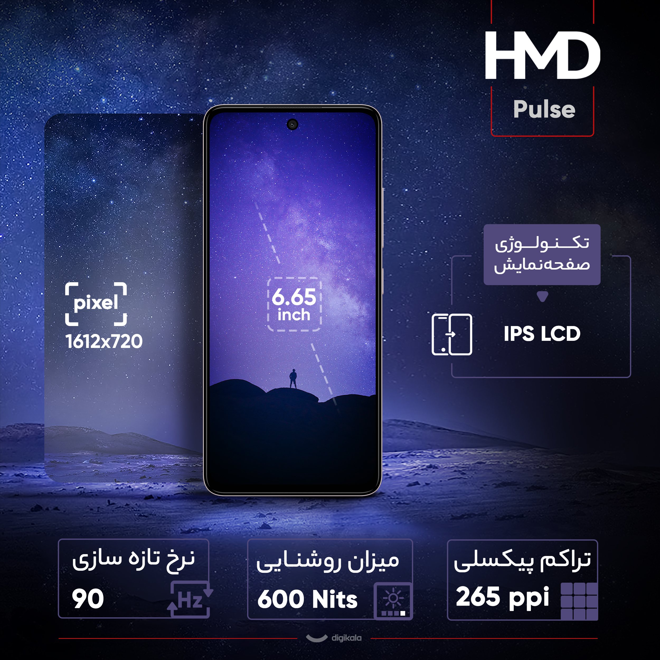 گوشی موبایل اچ ام دی مدل Pulse دو سیم‌ کارت ظرفیت 64 گیگابایت و رم 4 گیگابایت - مونتاژ ایران تحت لیسانس HMD فنلاند