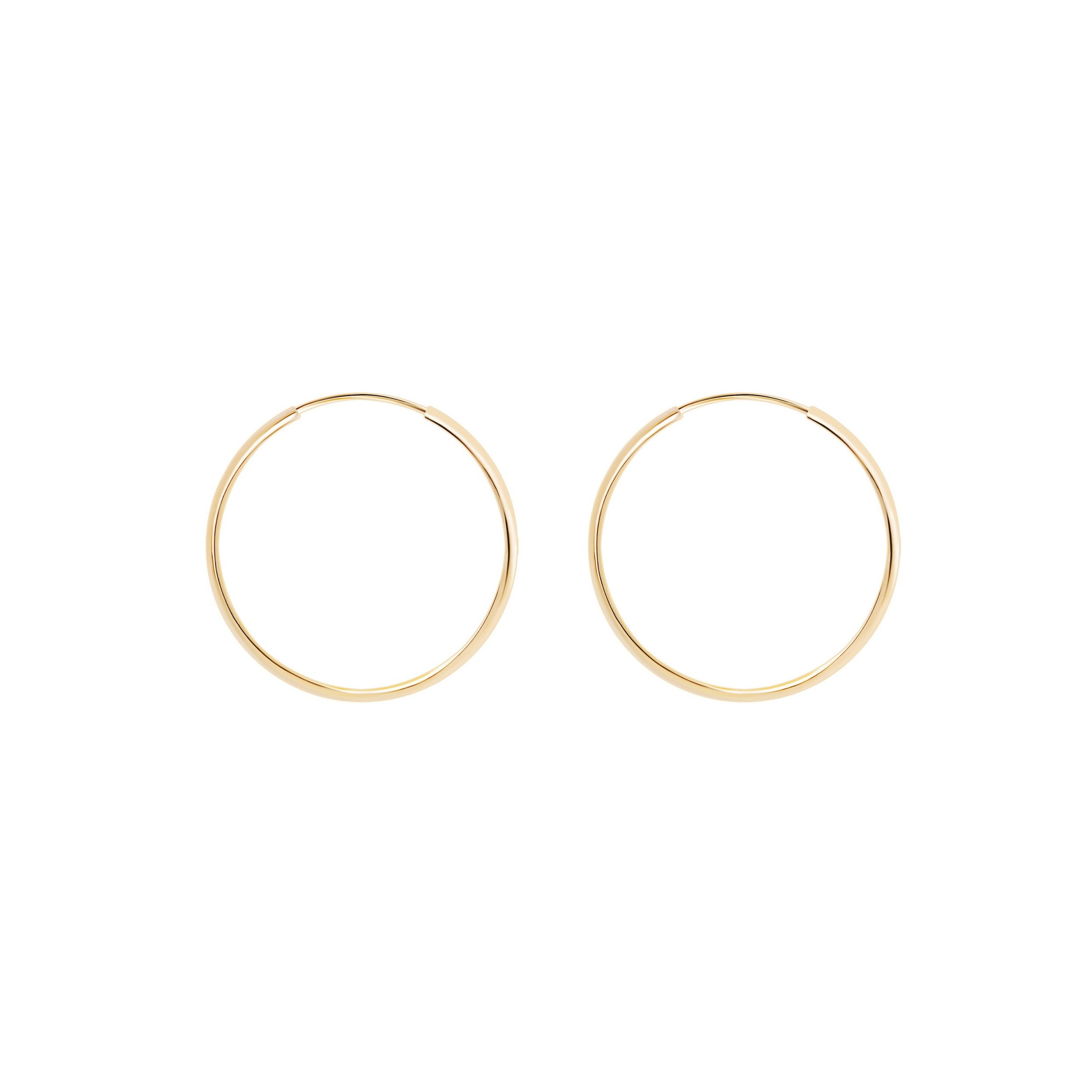 گوشواره حلقه‌ای طلا 18 عیار زنانه گالری شیدا مجد مدل رینگ متوسط