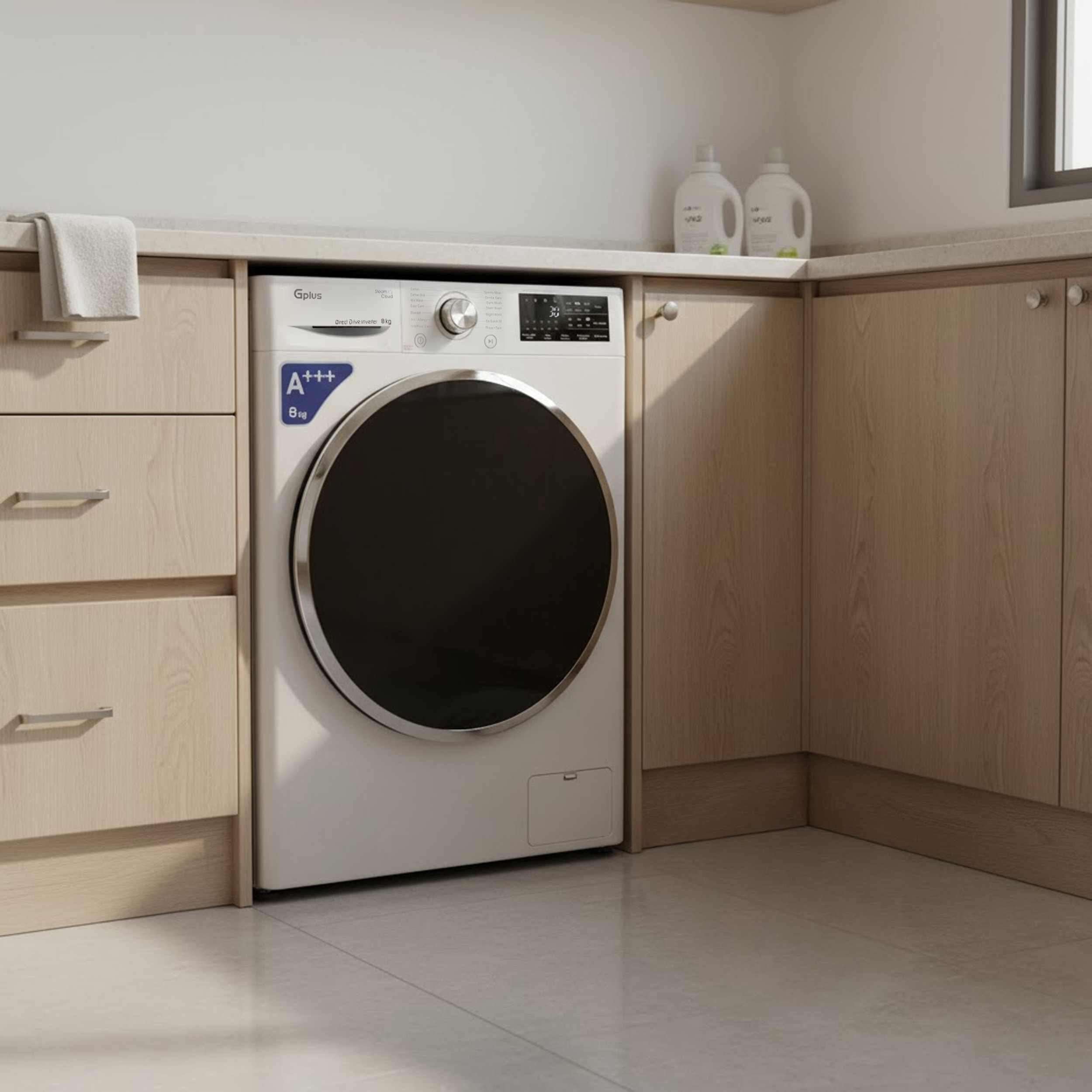 ماشین لباسشویی 8 کیلوگرم  اتوماتیک جی پلاس مدل GWM-M880W