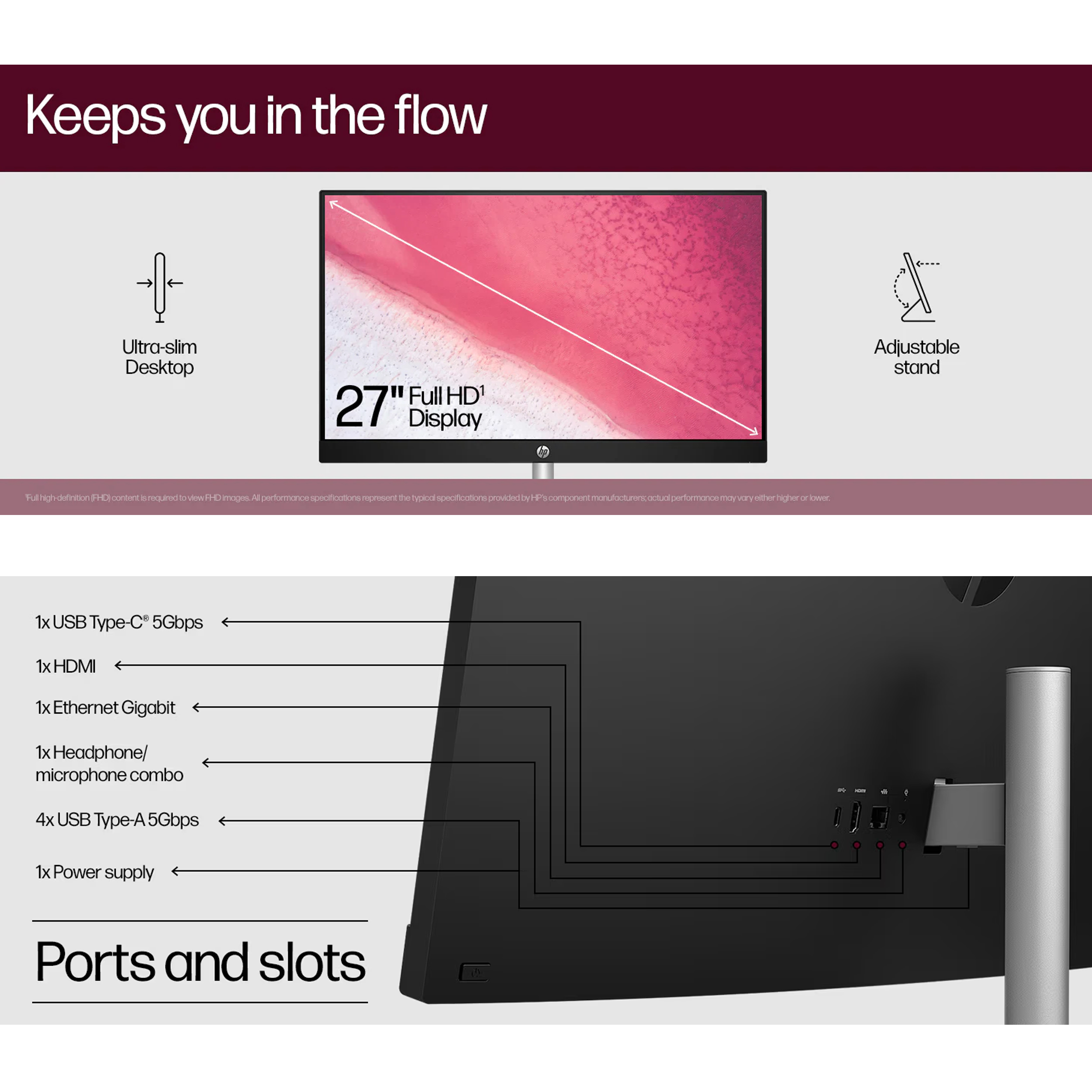 کامپیوتر همه کاره 23.8 اینچ اچ‌ پی مدل CR0126nh با پردازنده Core i7 1355U رم 16 گیگابایت از نوع DDR4 حافظه داخلی یک ترابایت SSD کارت گرافیک Iris Xe (Function as UHD Graphics) نمایشگر از نوع IPS