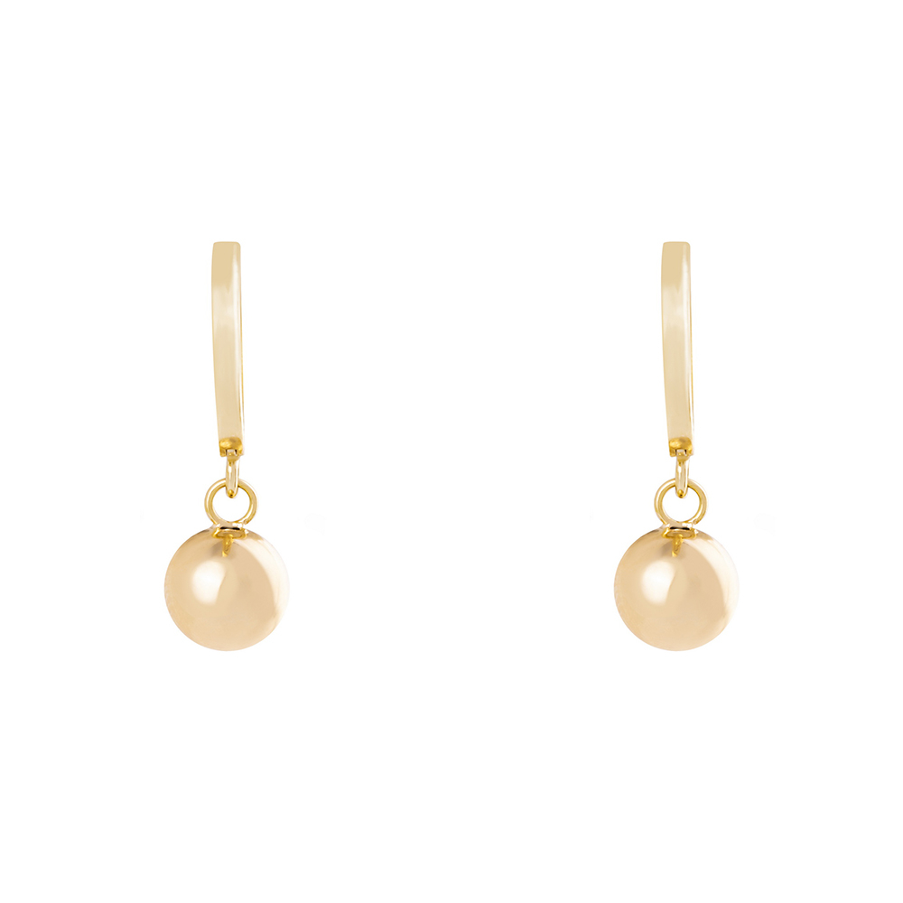 گوشواره طلا 18 عیار زنانه گالری شیدا مجد مدل هوک گوی