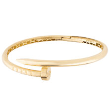 بنگل طلا 18 عیار زنانه گالری شیدا مجد مدل کارتیه میخ